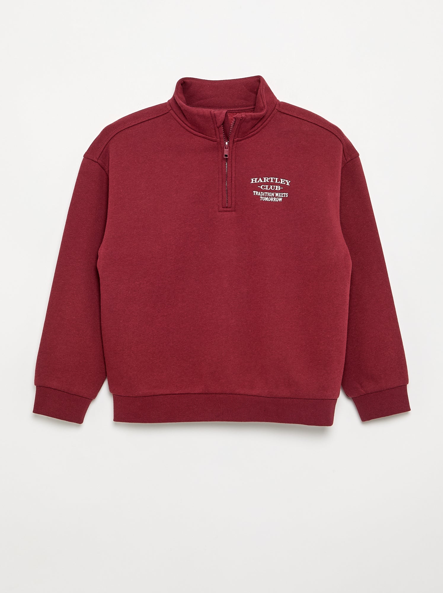 Sweat à col camionneur - Rouge