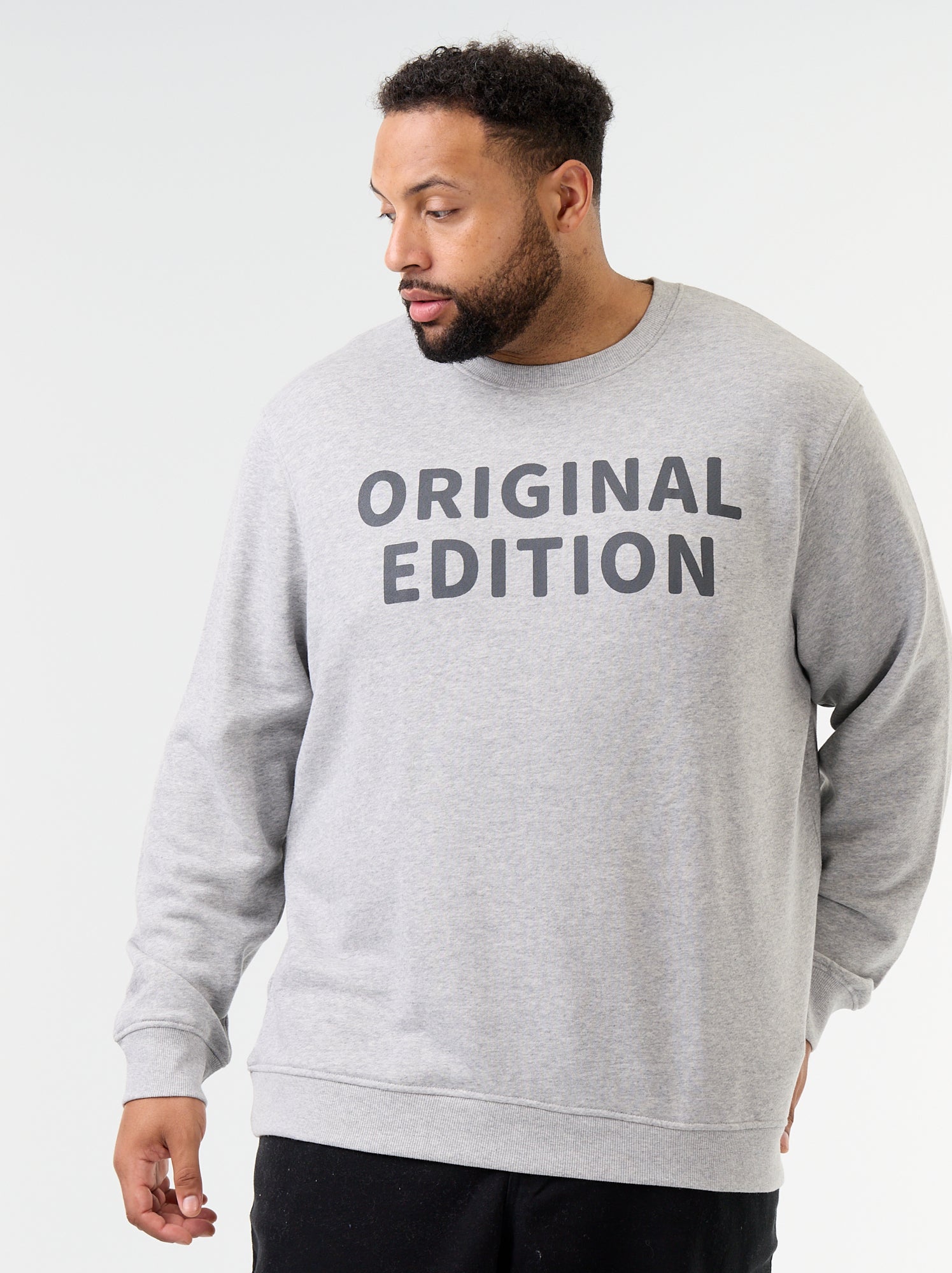 Sweat à col rond imprimé 'Original Edition' - Gris