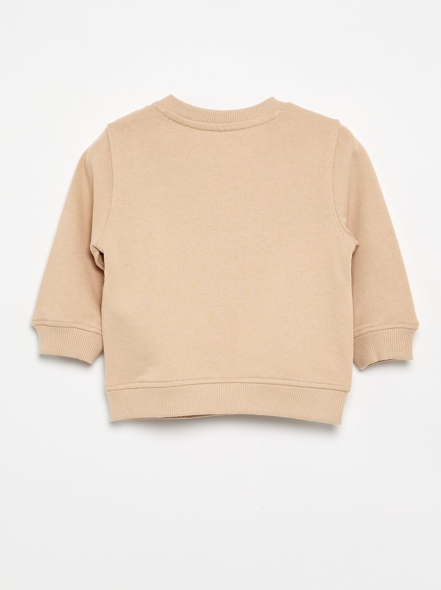 Sweat à manches longues avec imprimé - Beige