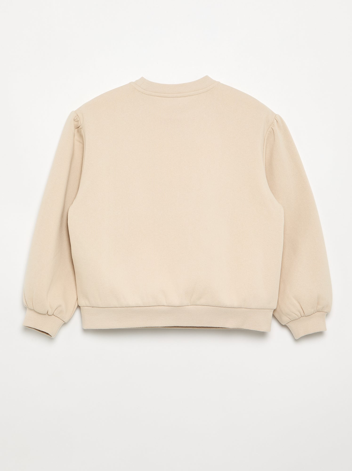 Sweat à manches longues avec nœud - Beige