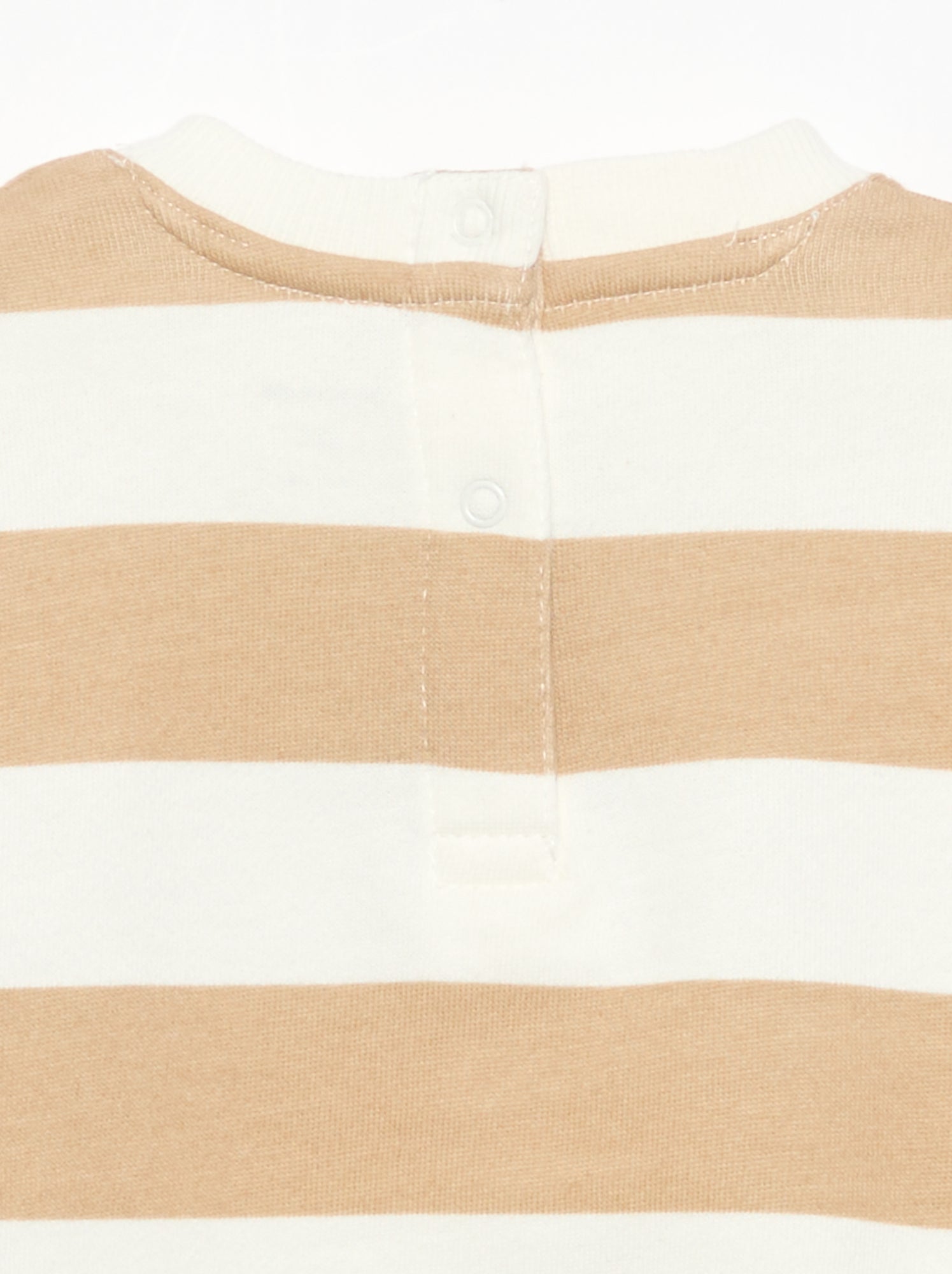 Sweat à manches longues en polaire avec animation - Beige (GFJ92_3)