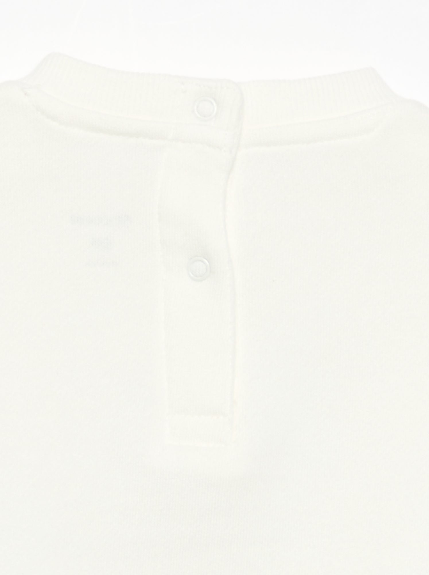 Sweat à manches longues en polaire avec animation - Blanc