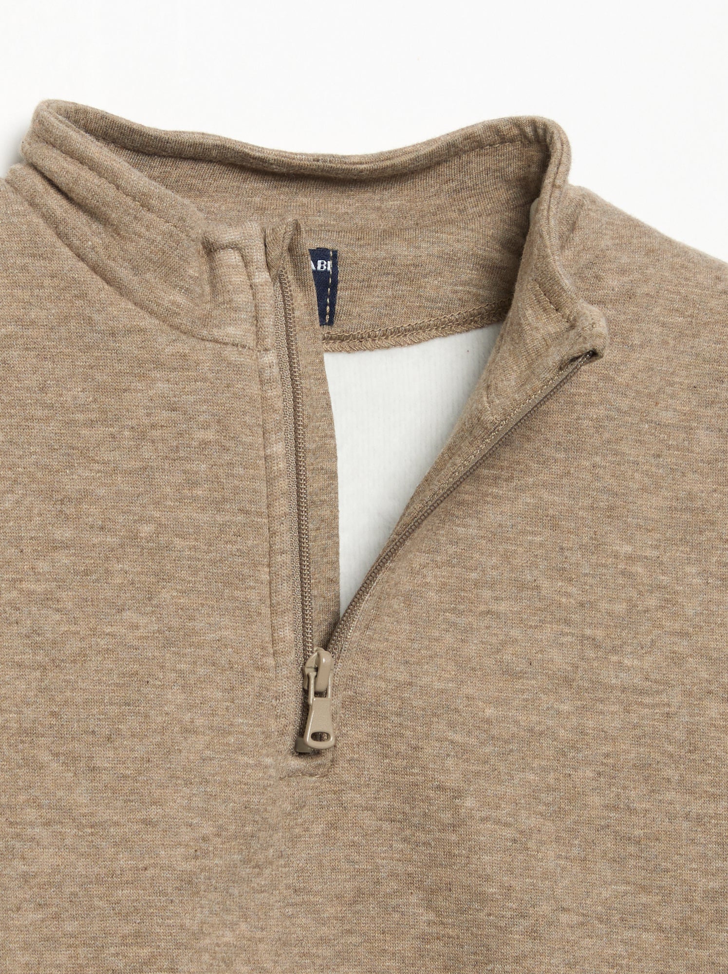 Sweat à manches longues et col zippé - Marron