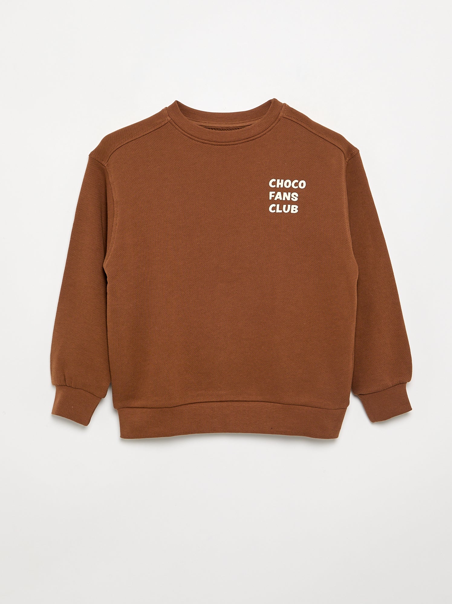 Sweat à manches longues forme loose - Marron