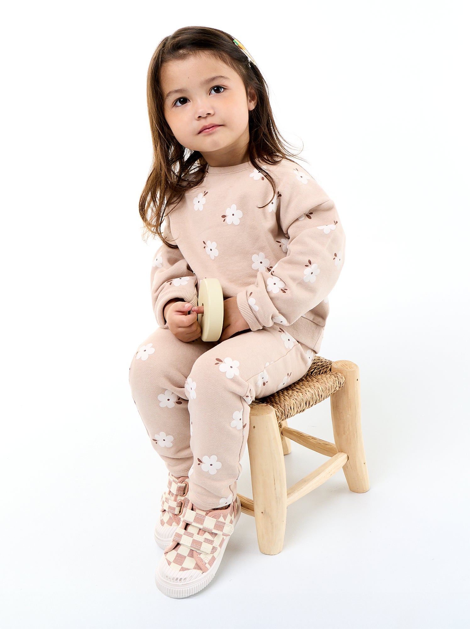 Sweat à motif en molleton - Beige (FVQ73_2)