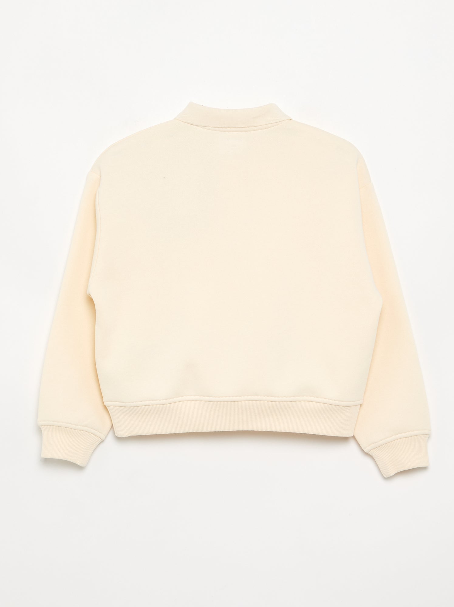 Sweat avec col polo - Blanc
