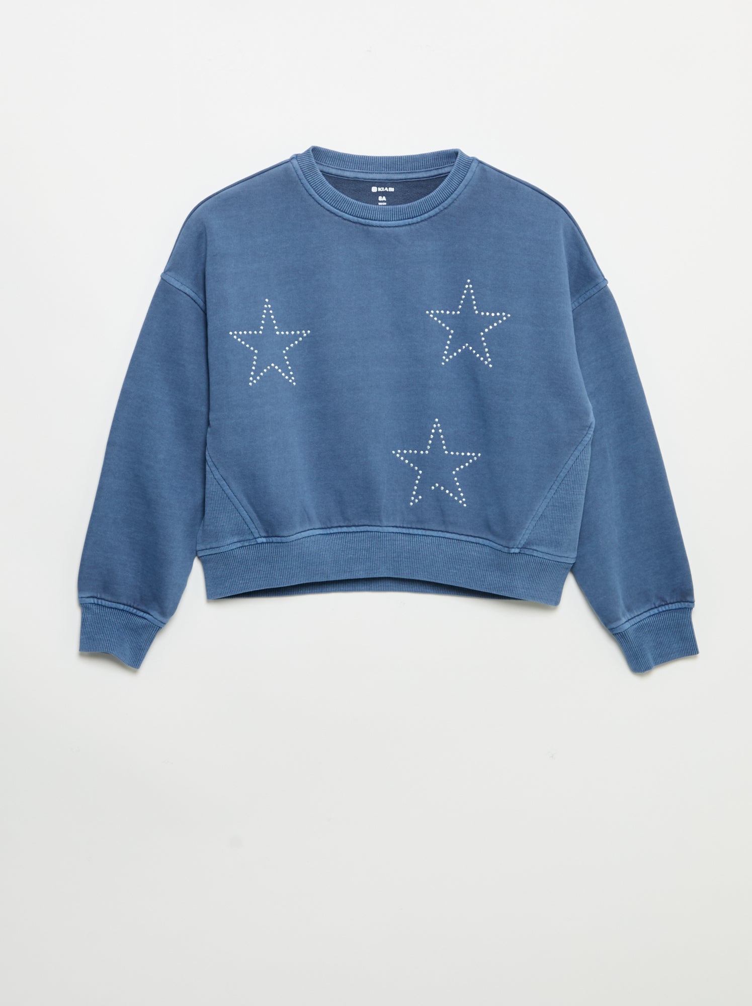 Sweat avec strass - Bleu