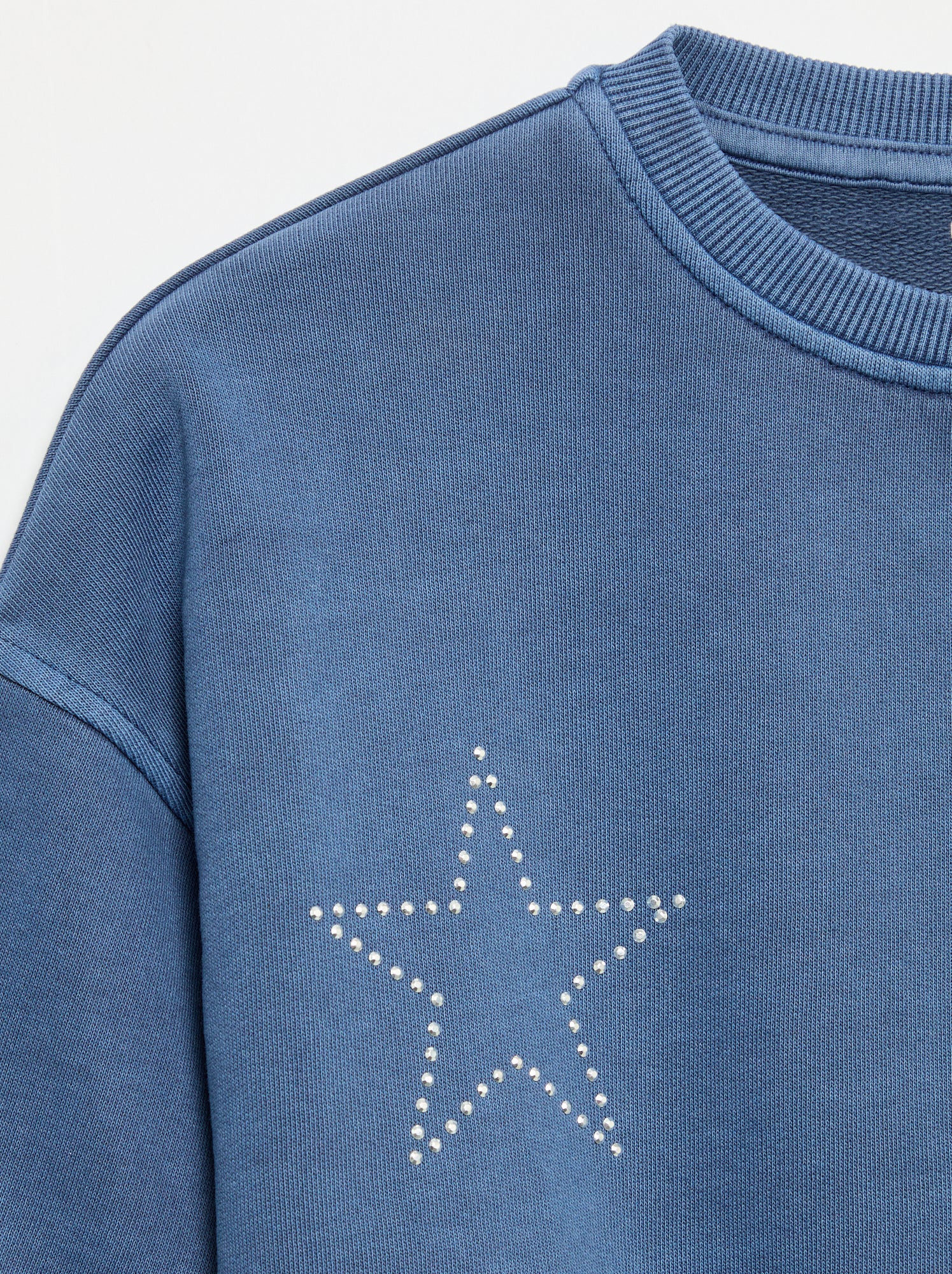 Sweat avec strass - Bleu