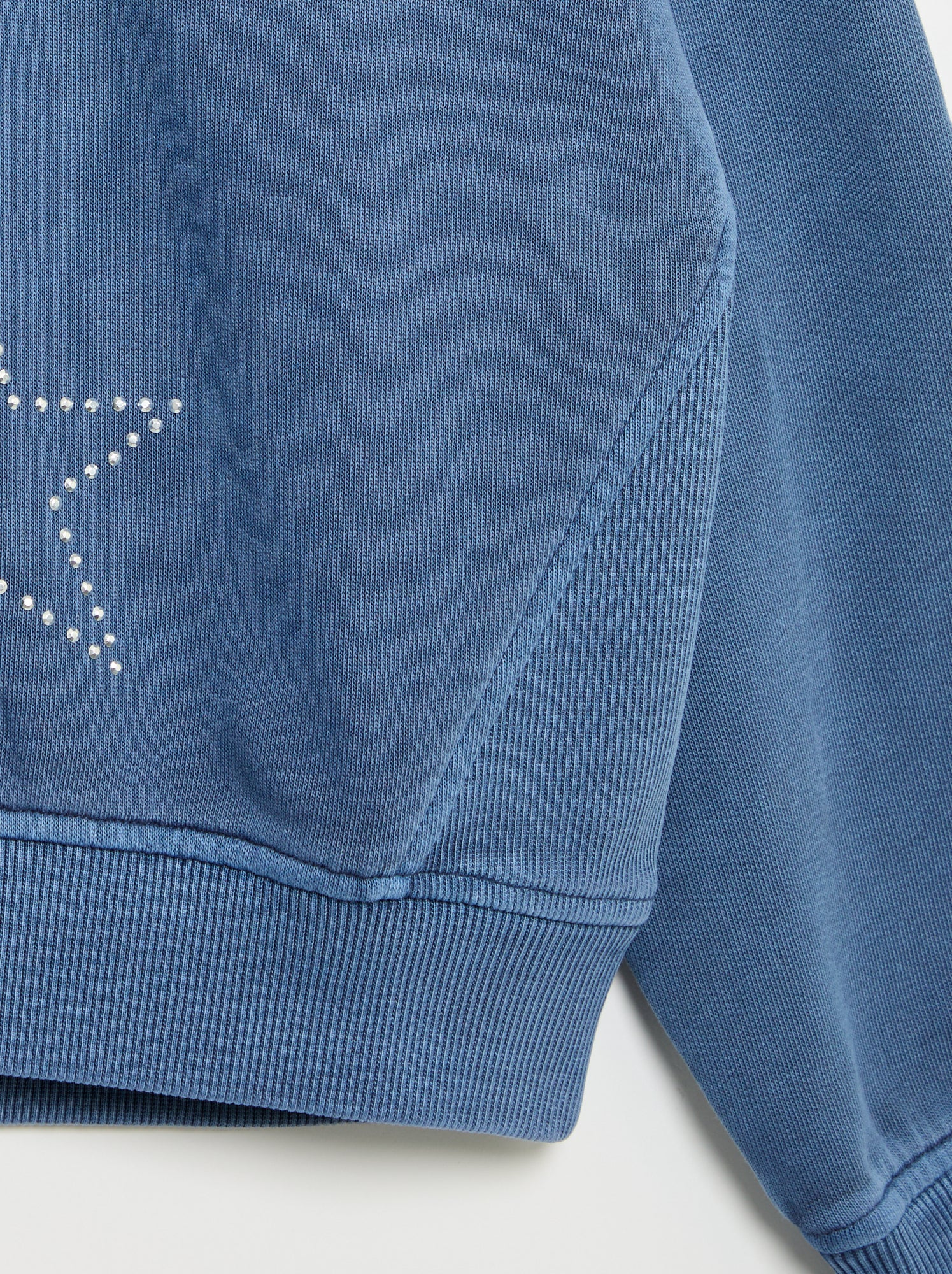 Sweat avec strass - Bleu