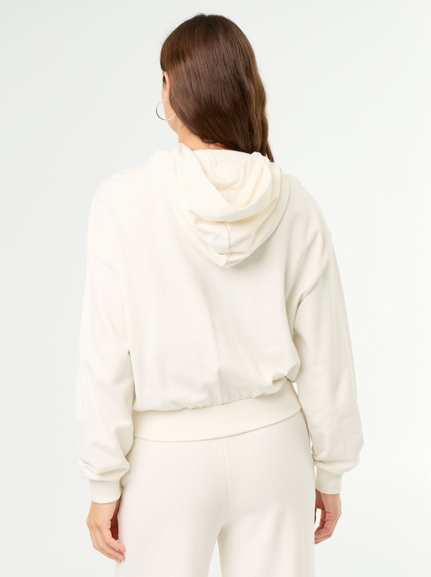 Sweat basique en molleton léger - Blanc