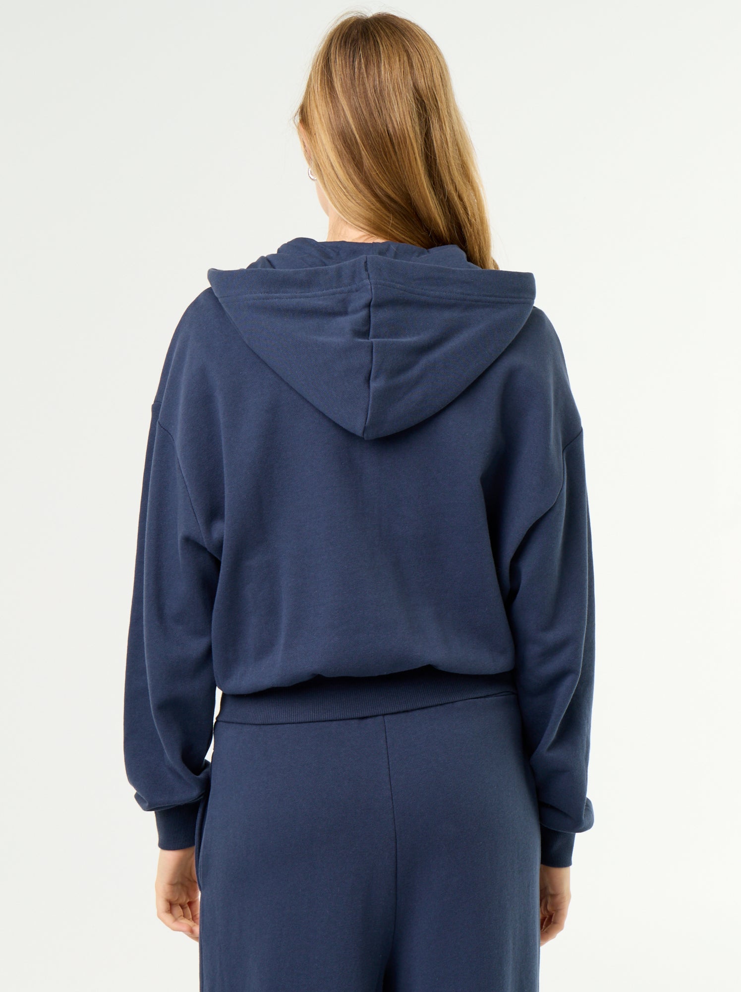 Sweat basique en molleton léger - Bleu