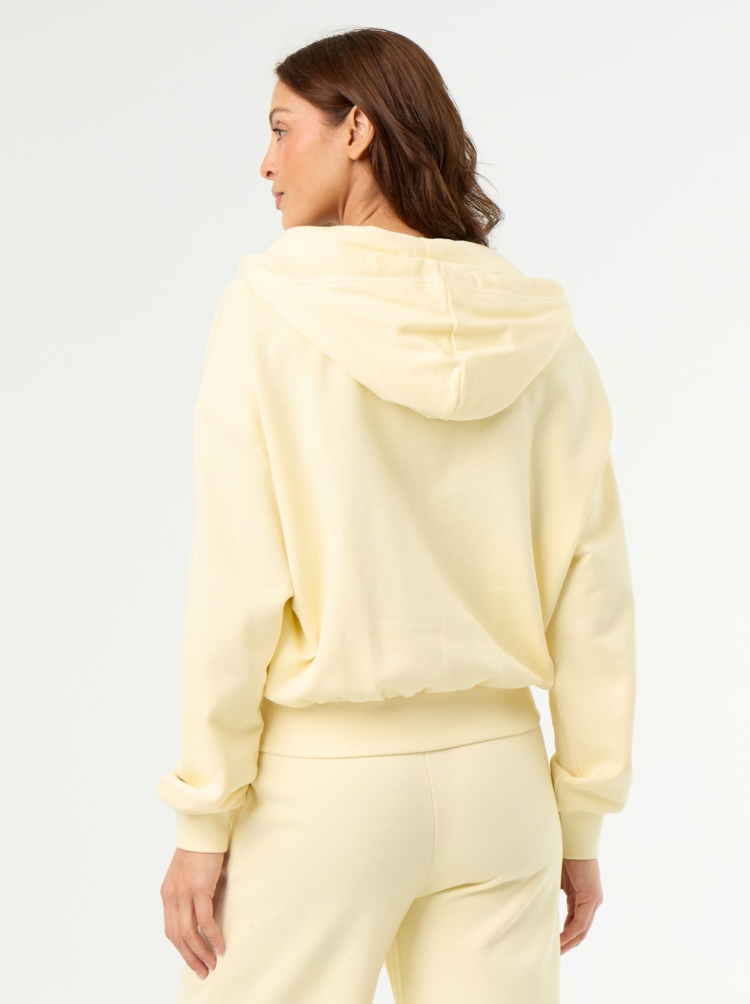 Sweat basique en molleton léger - Jaune