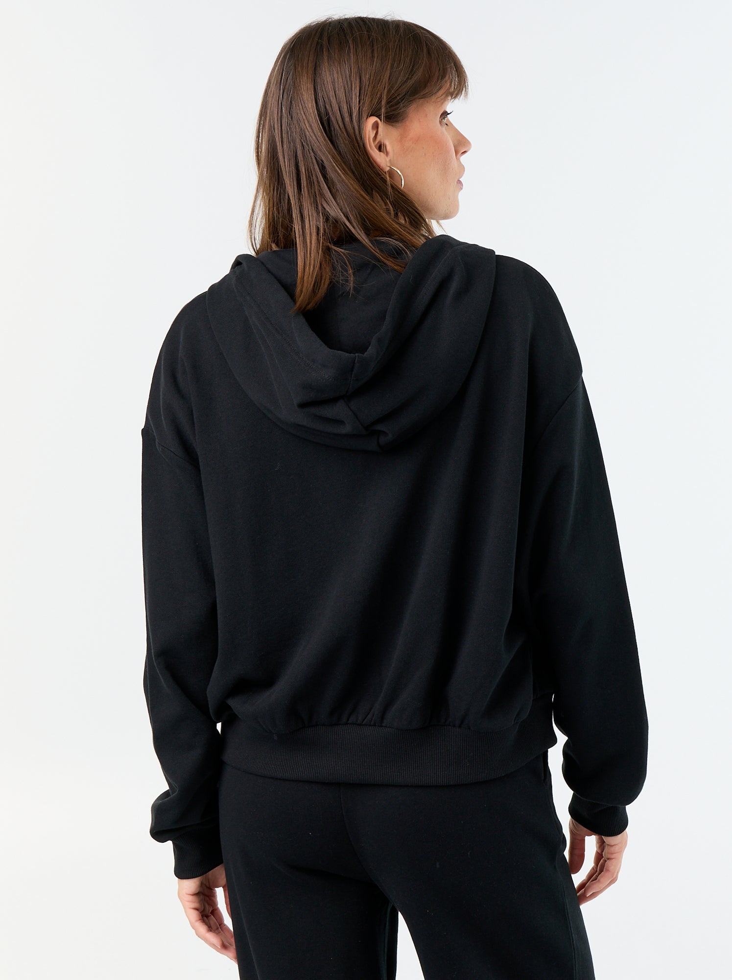 Sweat basique en molleton léger - Noir