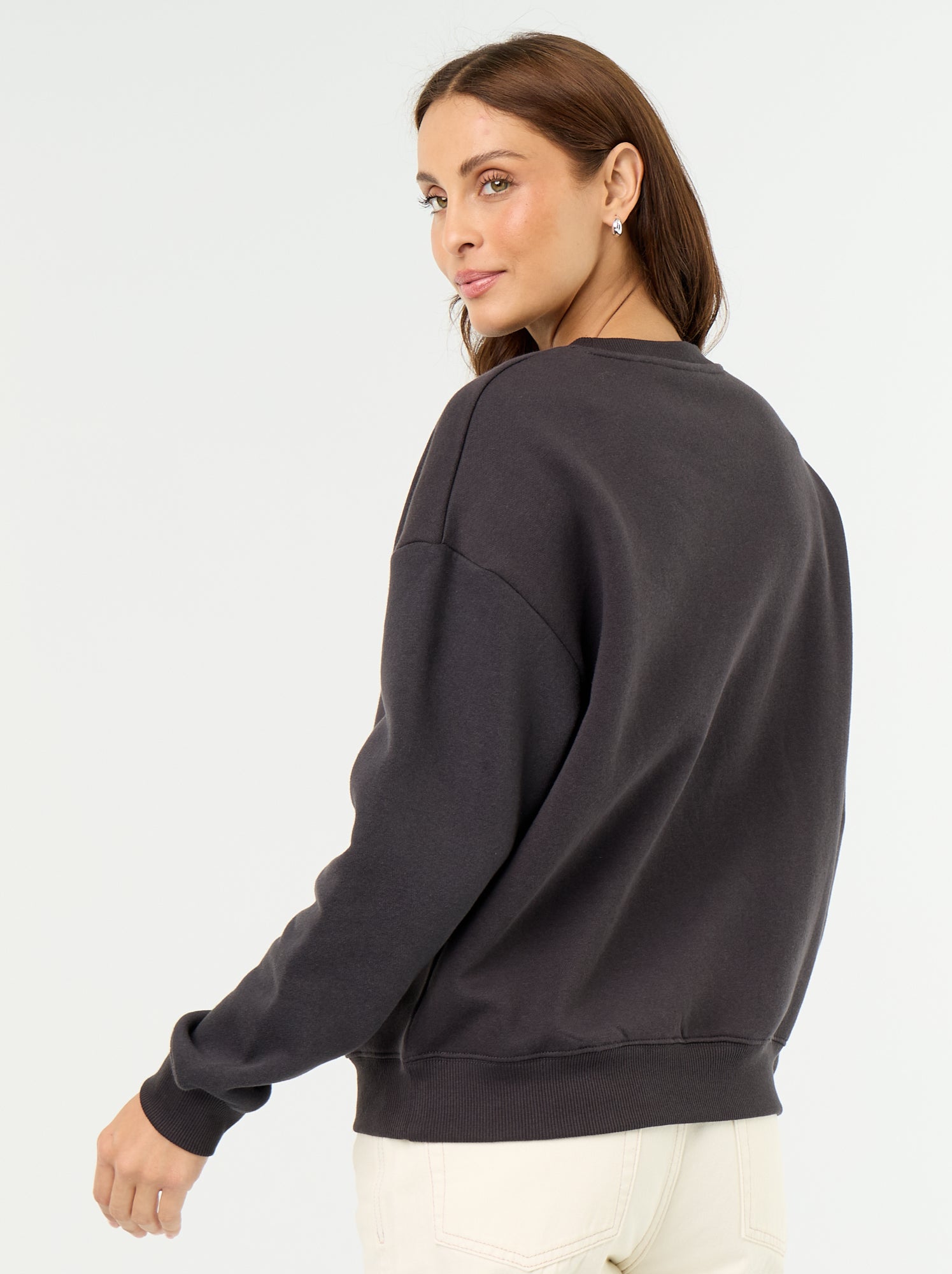 Sweat basique en molleton - Noir