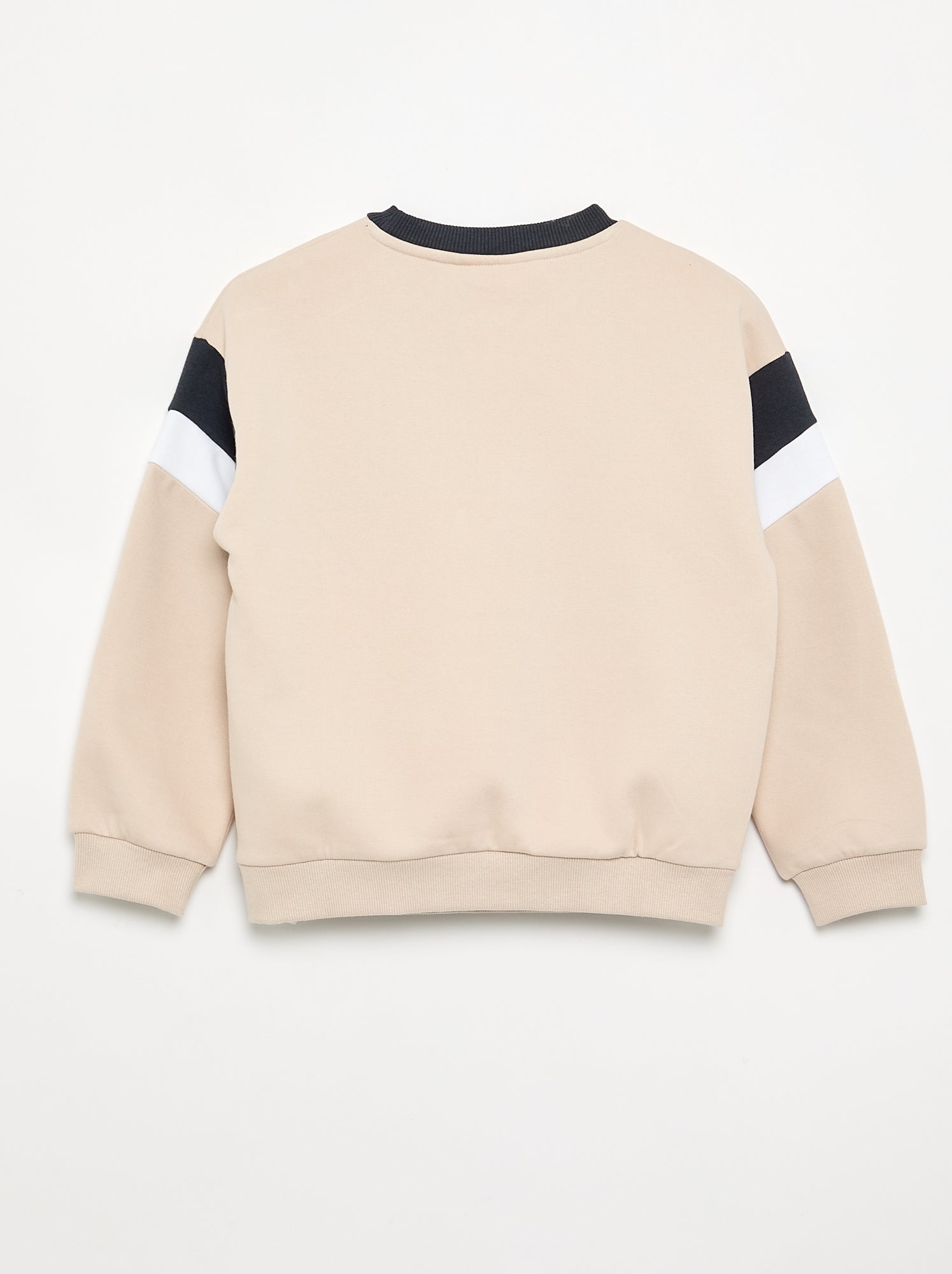Sweat 'Bluey' avec col contrasté - Beige