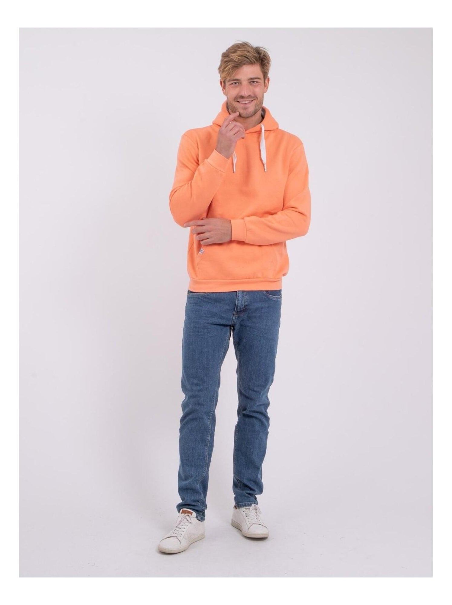Sweat capuche WIDMO - Orange corail