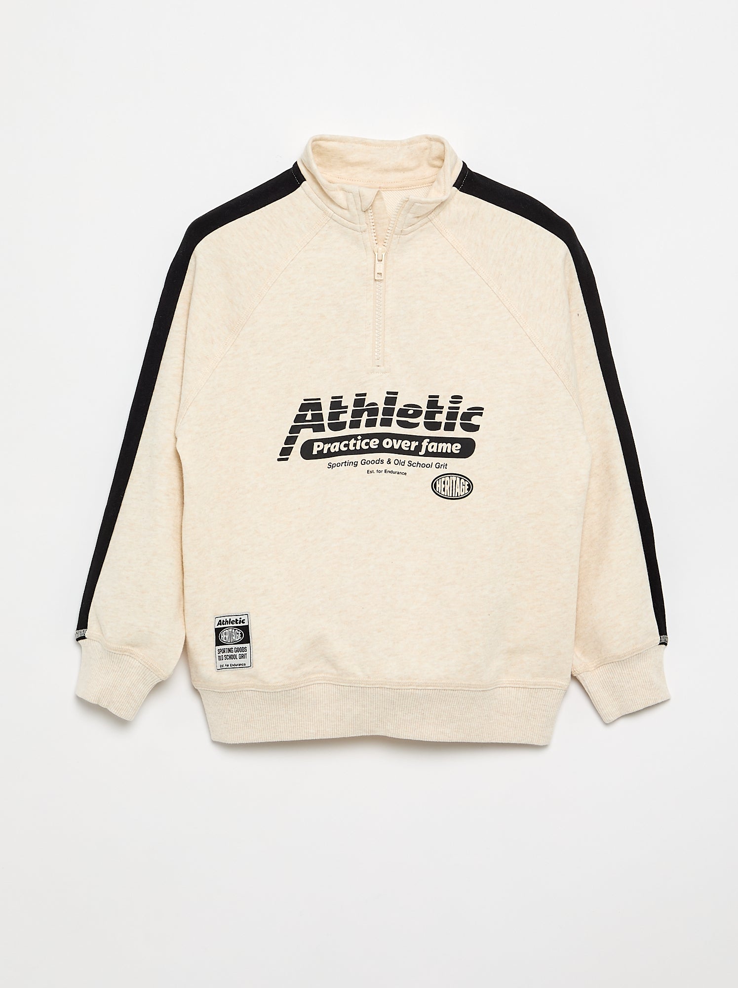 Sweat col camionneur - Beige