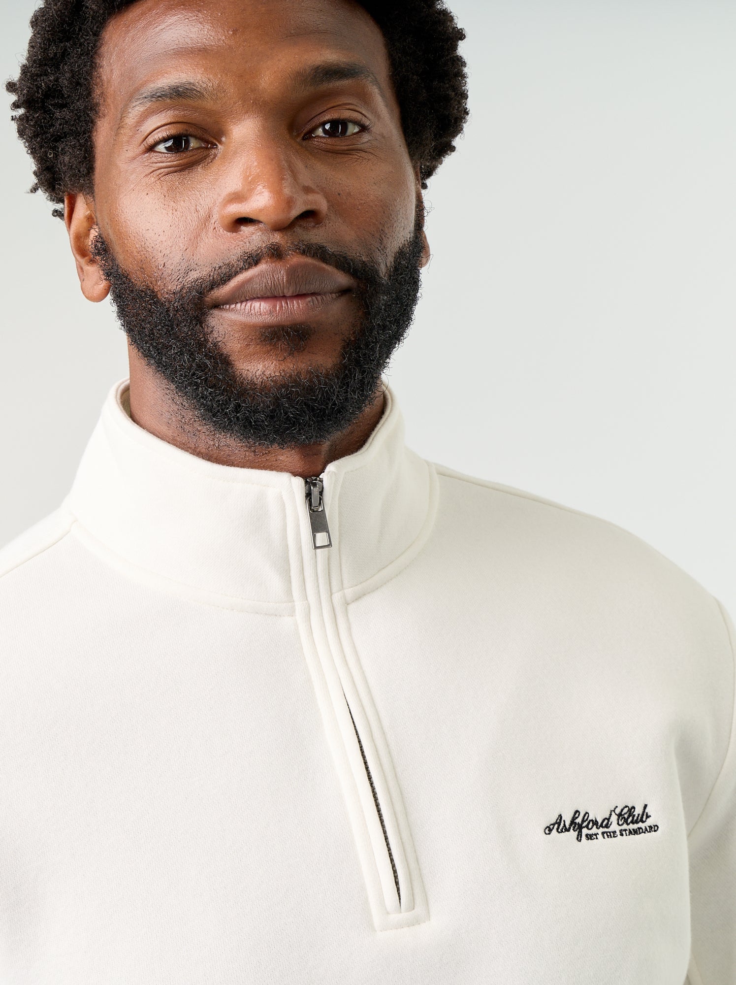 Sweat col camionneur - Blanc