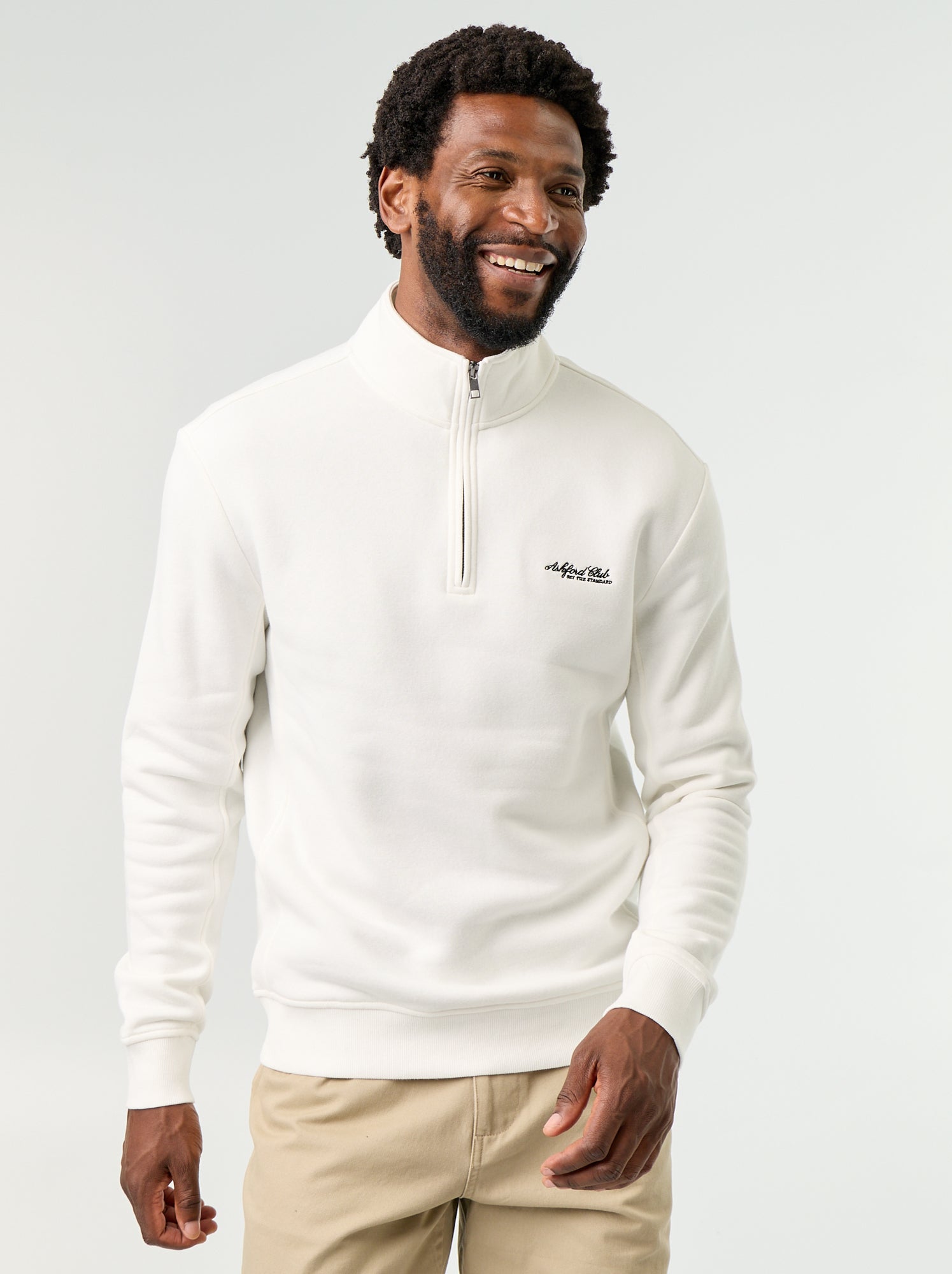 Sweat col camionneur - Blanc