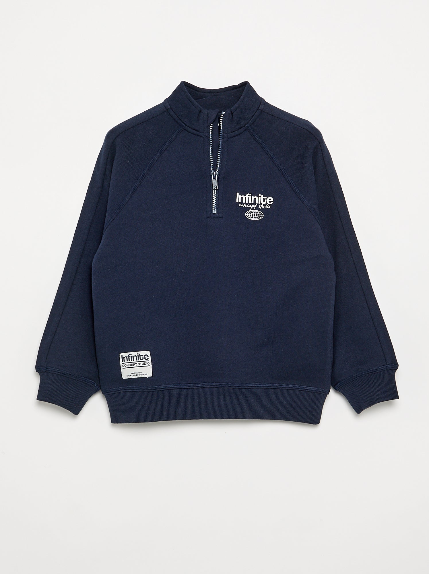 Sweat col camionneur - Bleu