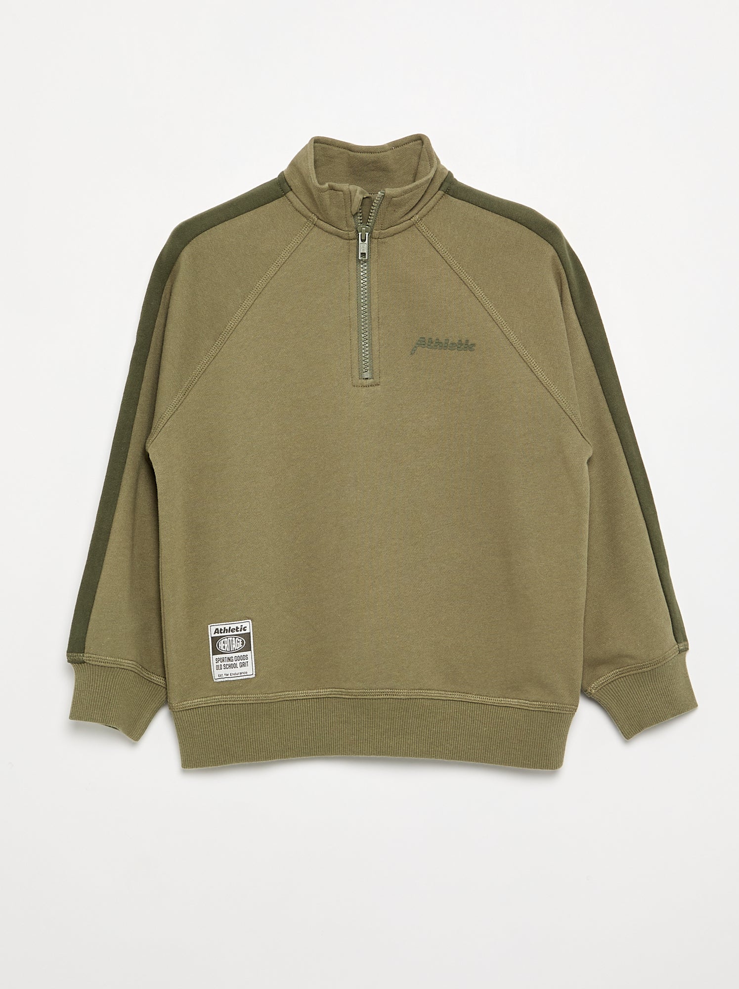 Sweat col camionneur - Kaki