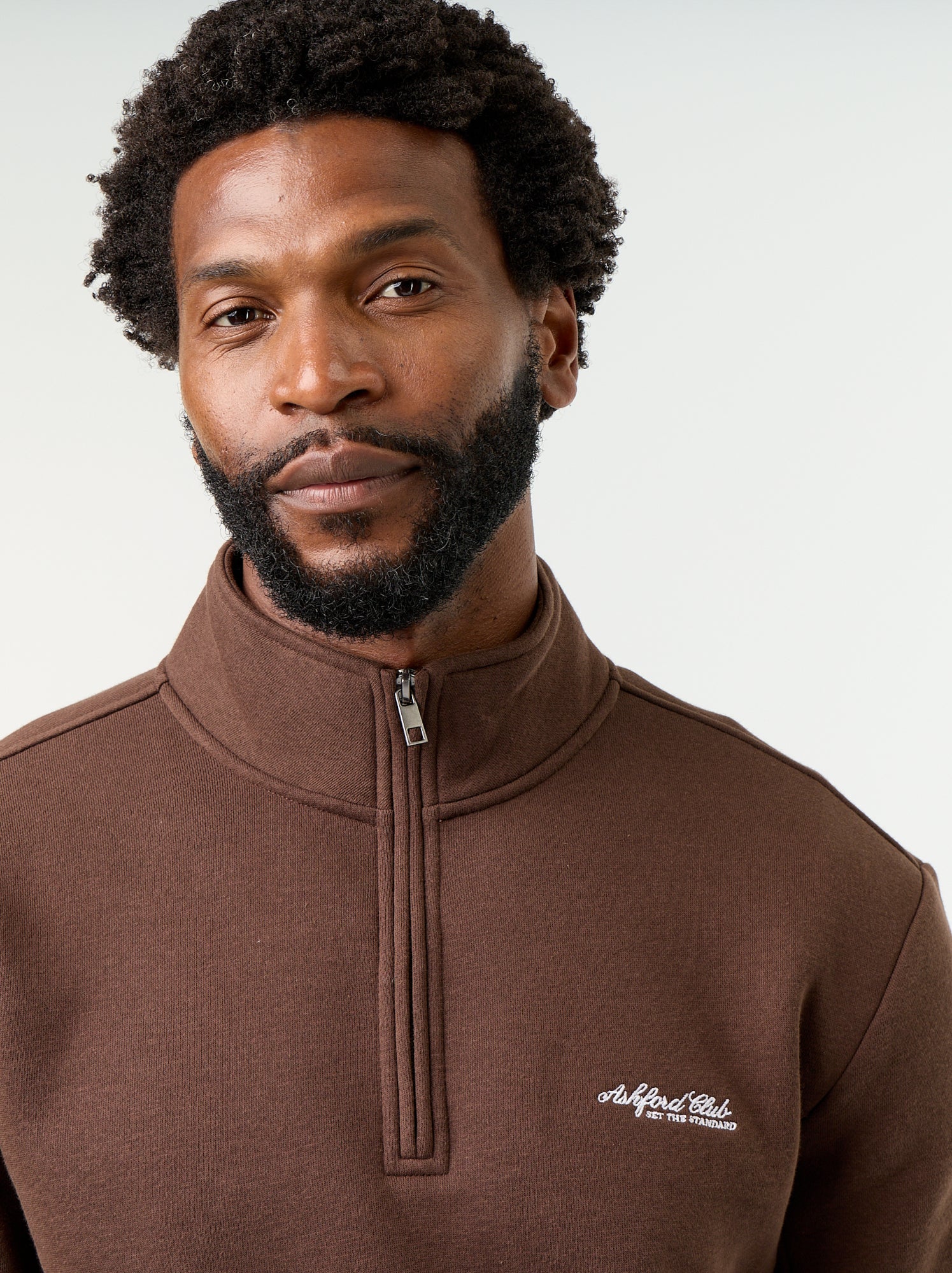 Sweat col camionneur - Marron