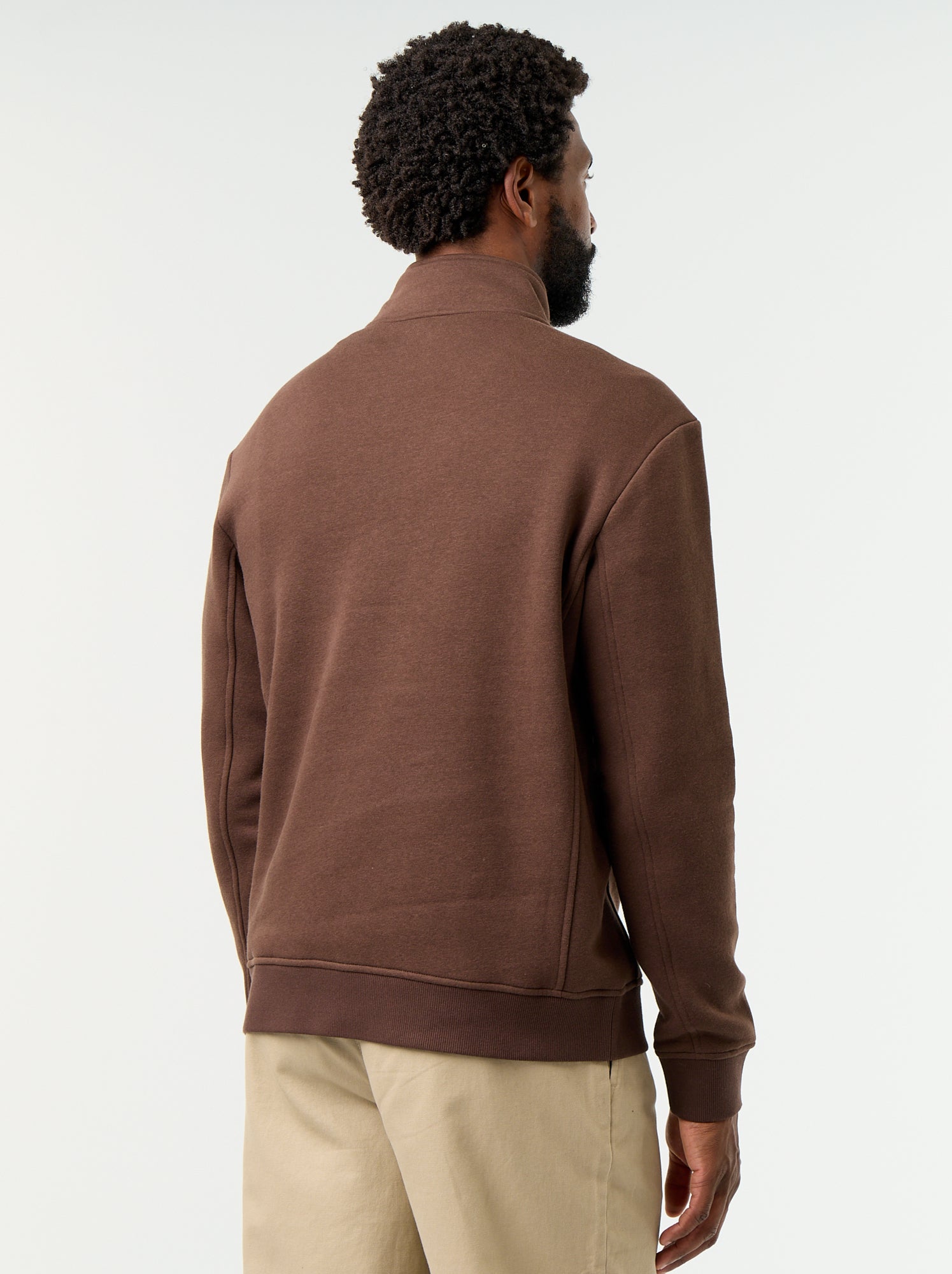 Sweat col camionneur - Marron