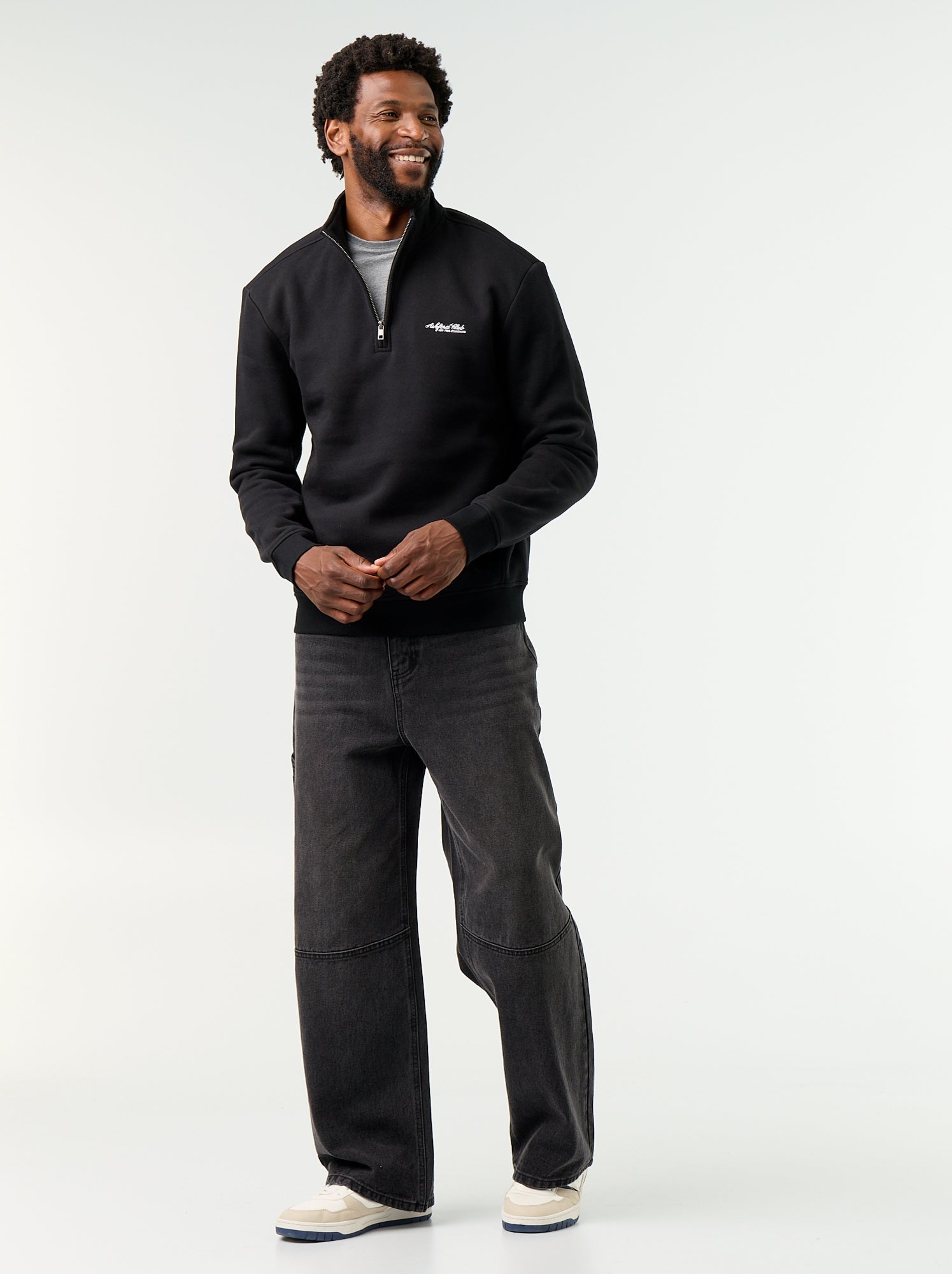 Sweat col camionneur - Noir