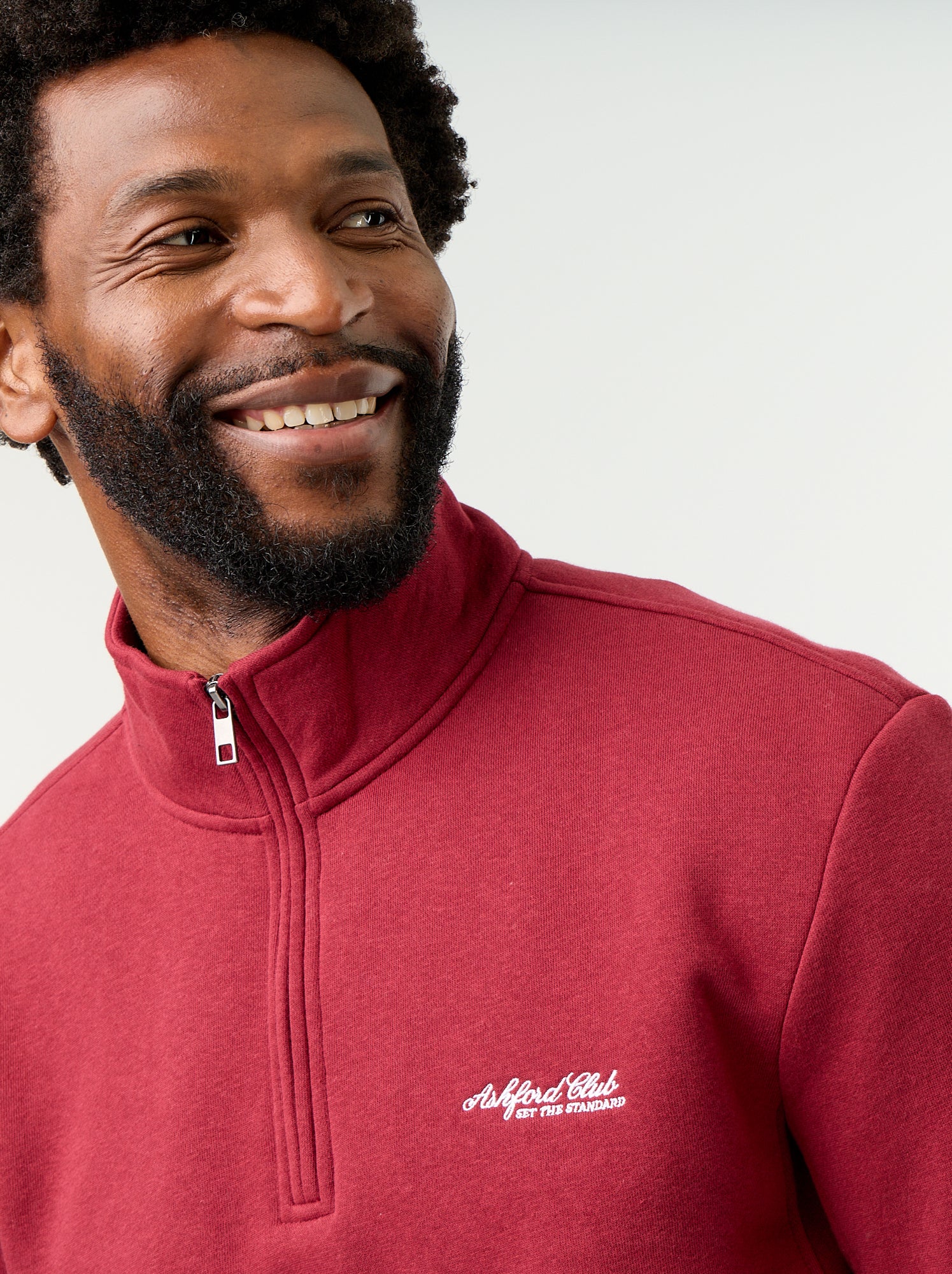 Sweat col camionneur - Rouge