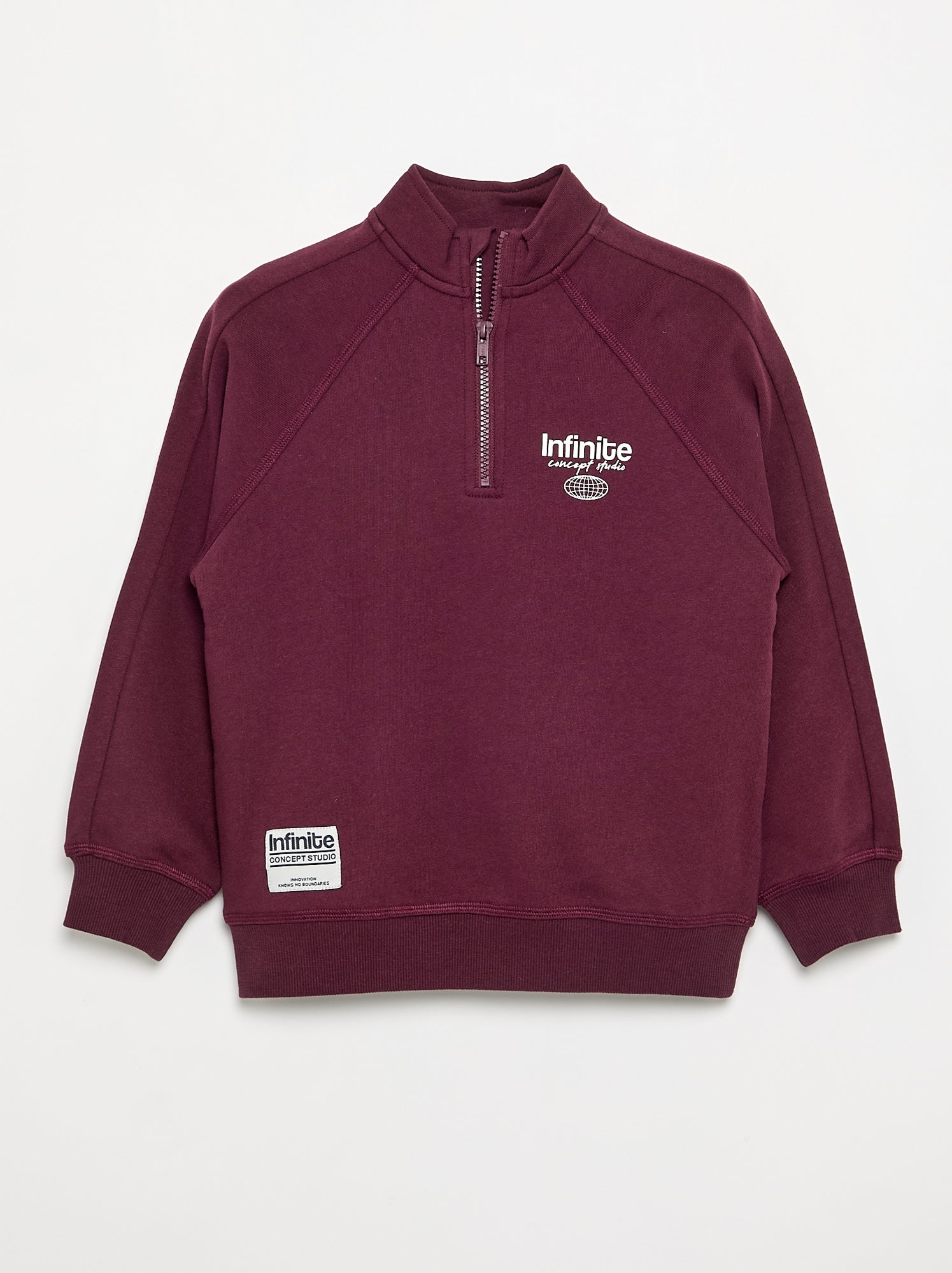 Sweat col camionneur - Rouge