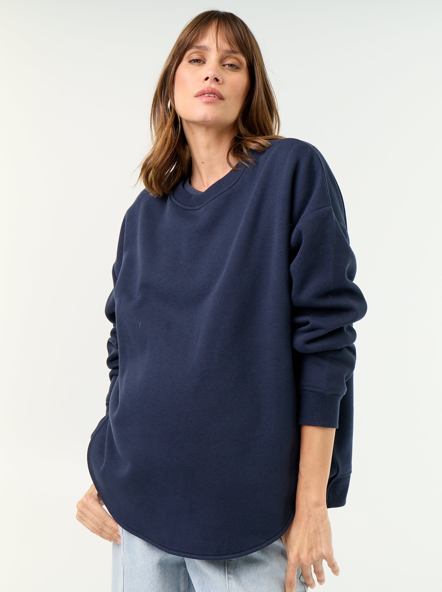 Sweat d'allaitement avec ouverture croisée - Bleu