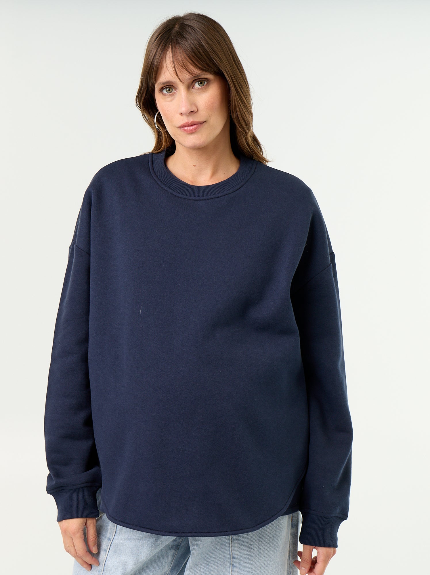 Sweat d'allaitement avec ouverture croisée - Bleu