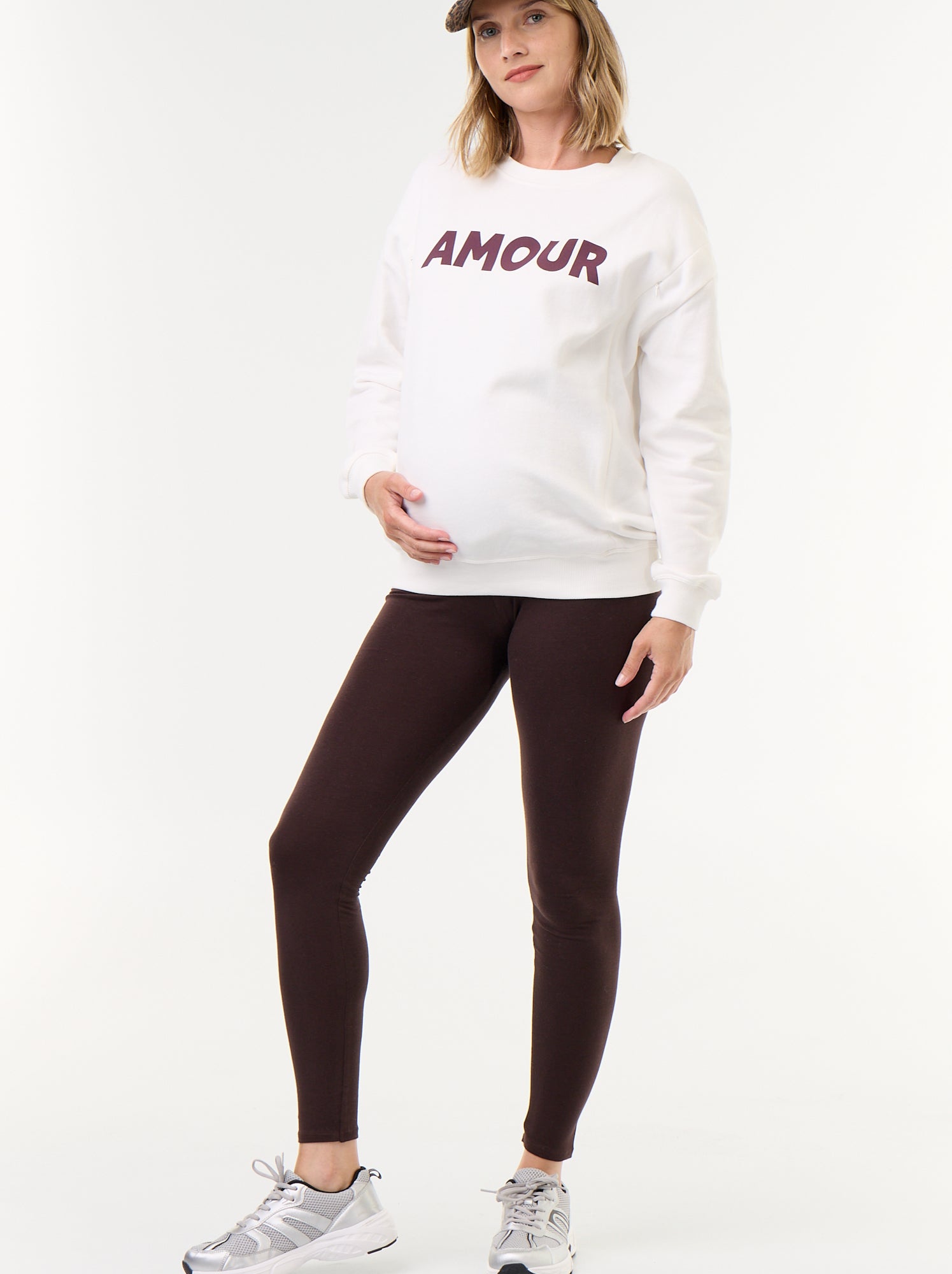 Sweat d'allaitement imprimé - Blanc