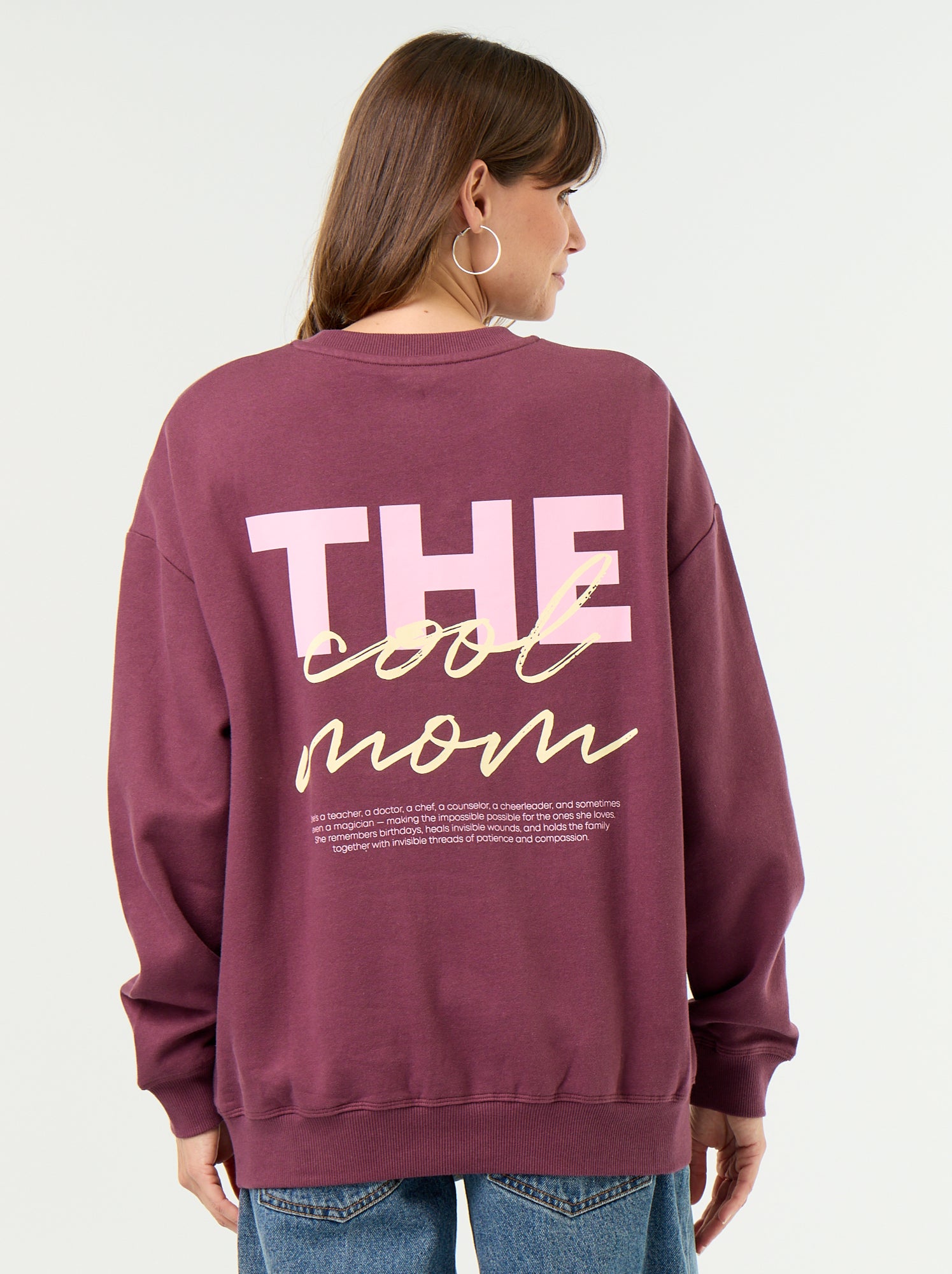 Sweat d'allaitement imprimé - Marron