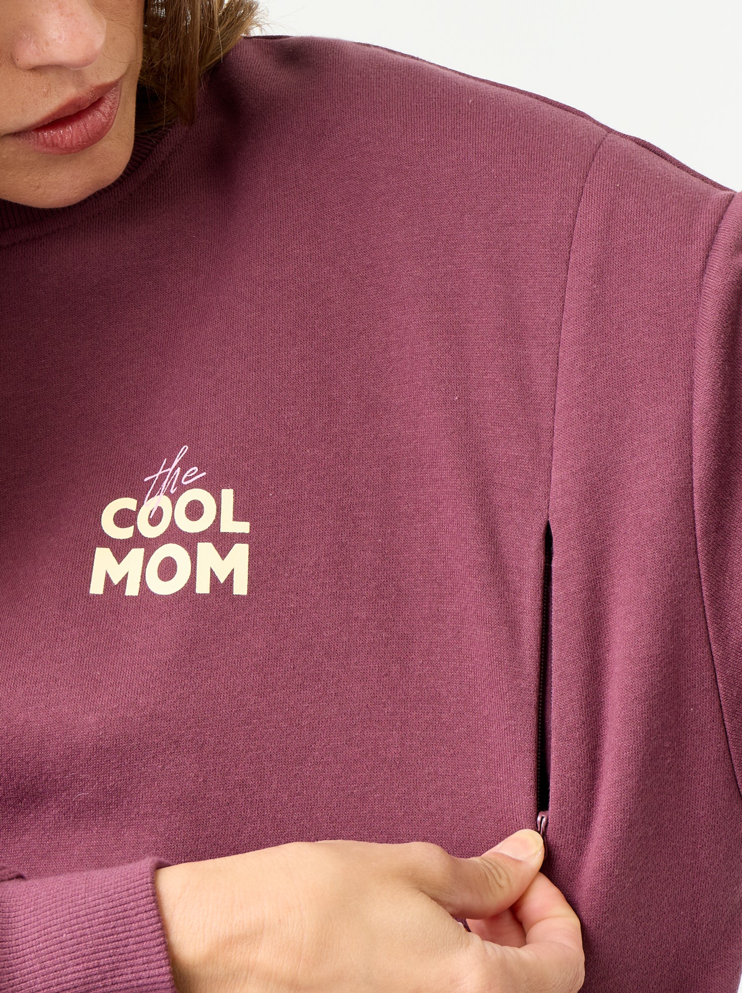 Sweat d'allaitement imprimé - Marron