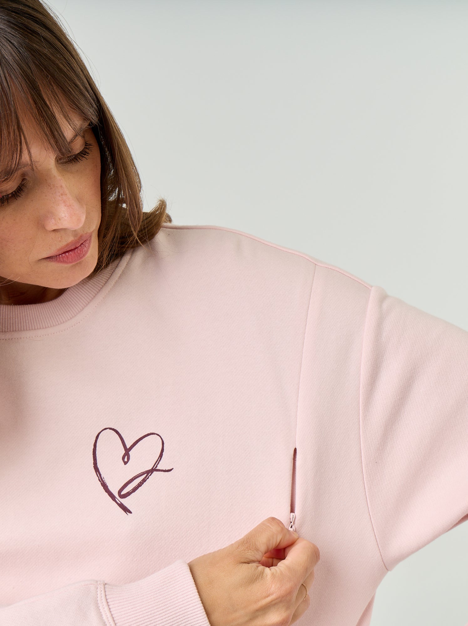 Sweat d'allaitement imprimé - Rose