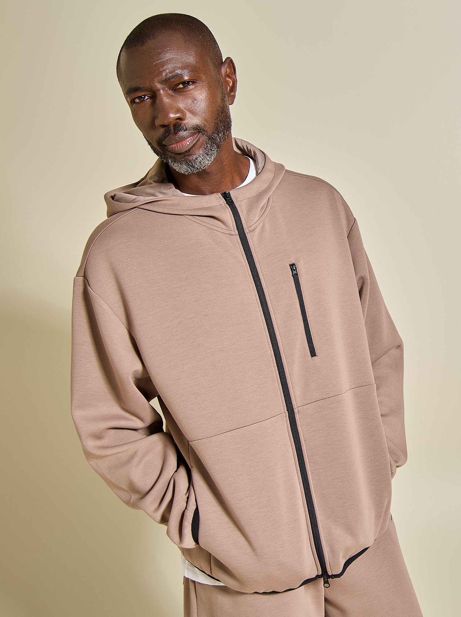 Sweat de sport zippé (ekstract) - Beige