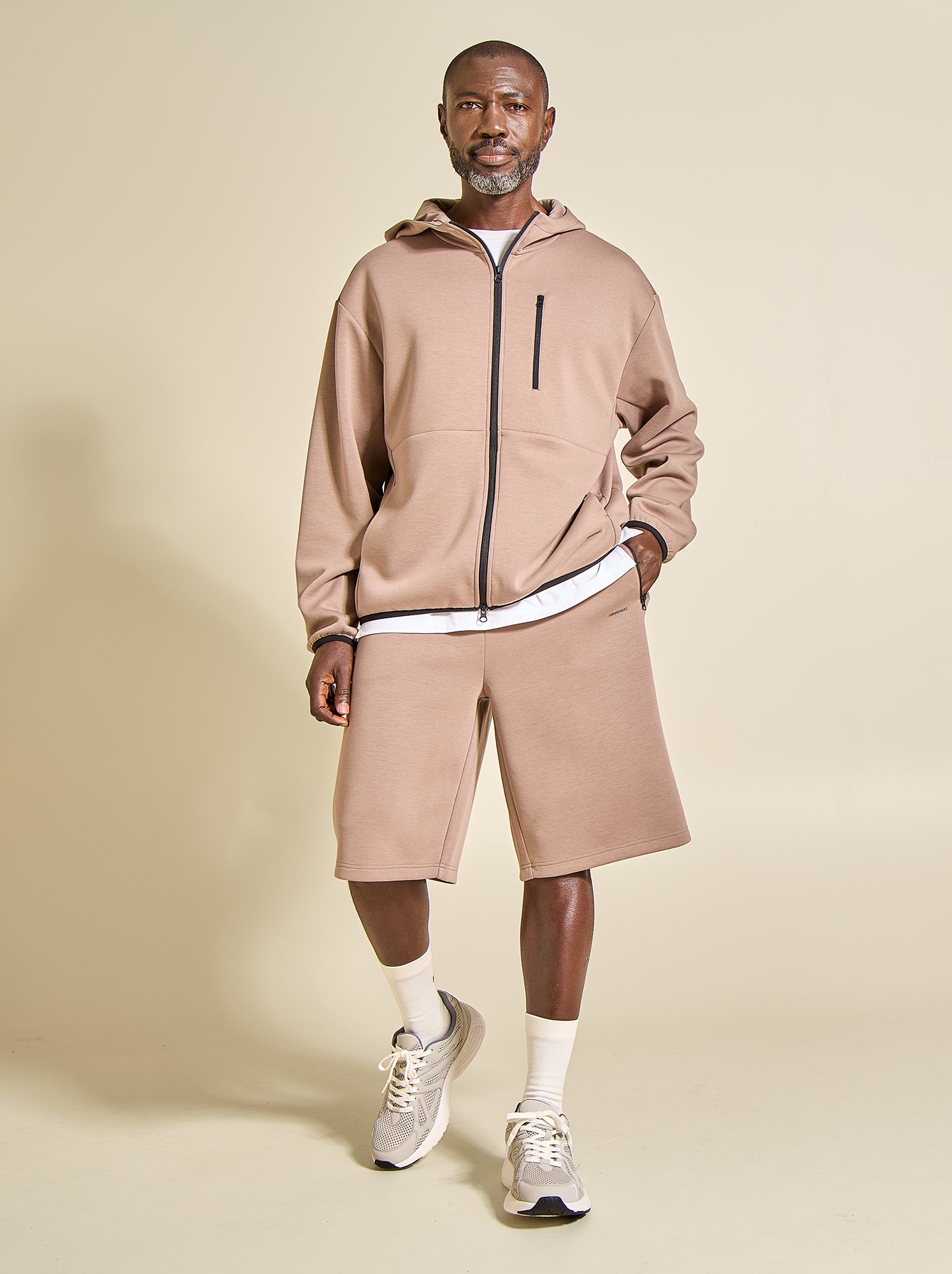 Sweat de sport zippé (ekstract) - Beige