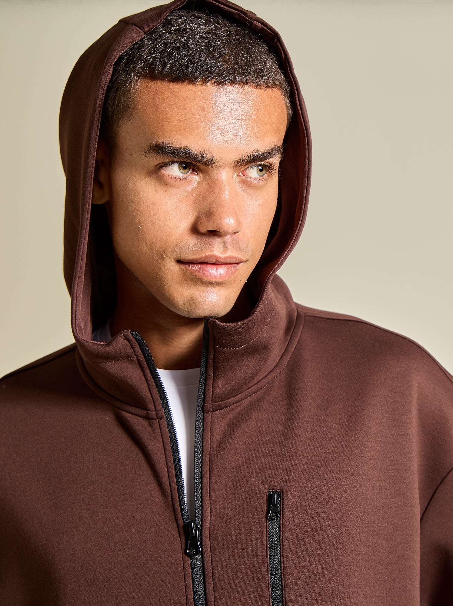 Sweat de sport zippé (ekstract) - Marron