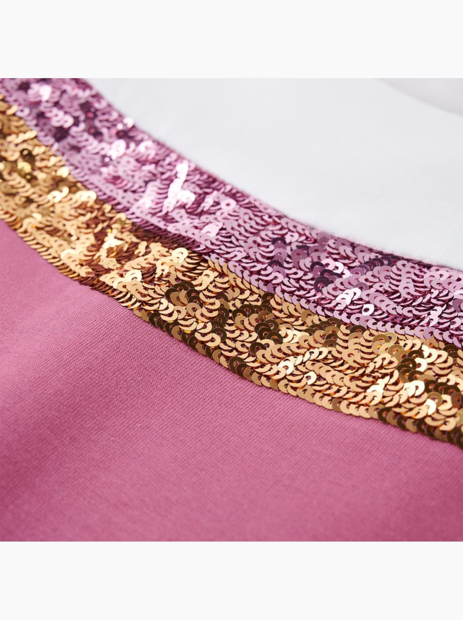 Sweat en coton à sequins manches longues - vidaxl - Rose