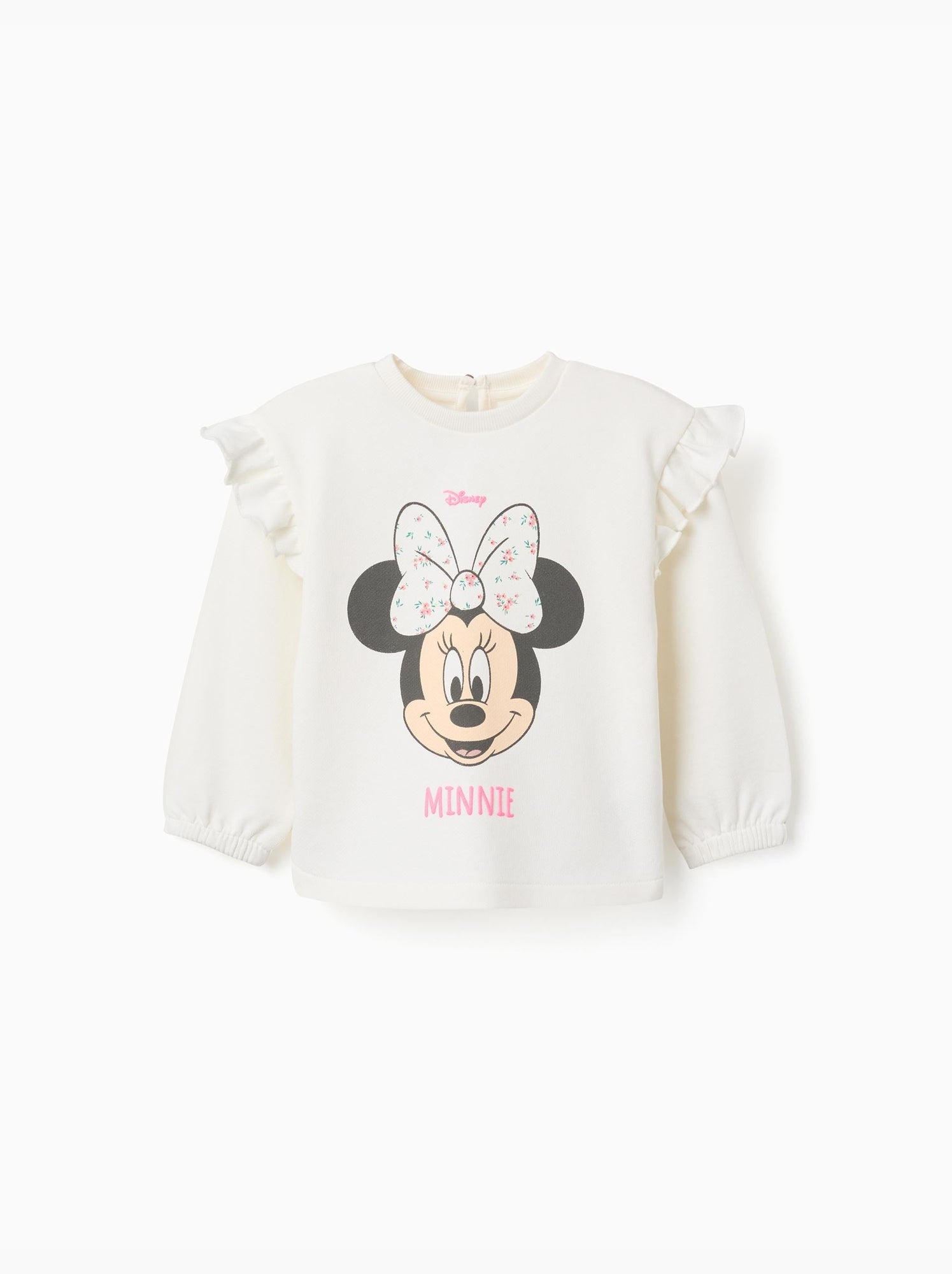 Sweat en coton avec imprimé minnie - Beige clair