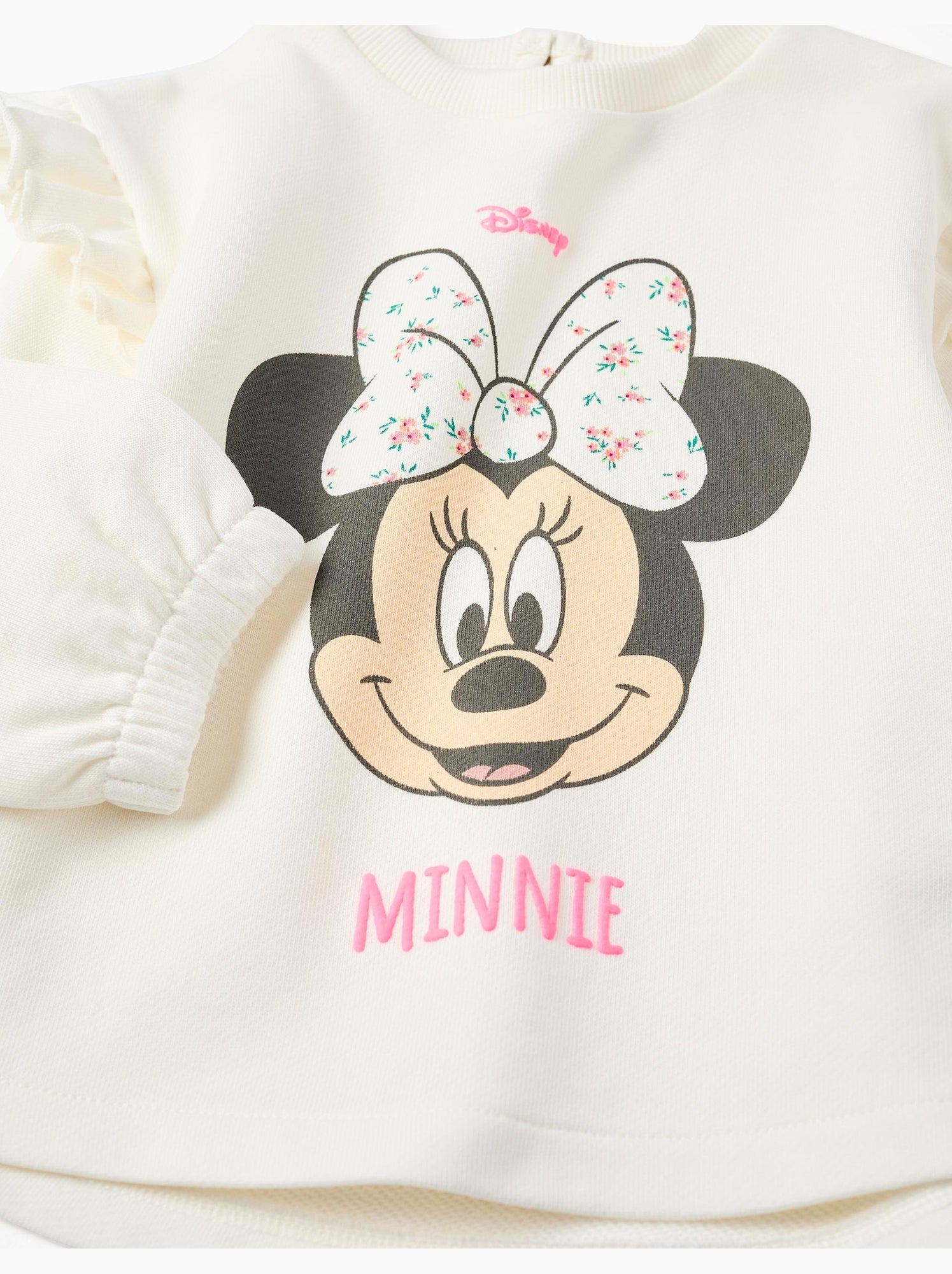 Sweat en coton avec imprimé minnie - Beige clair