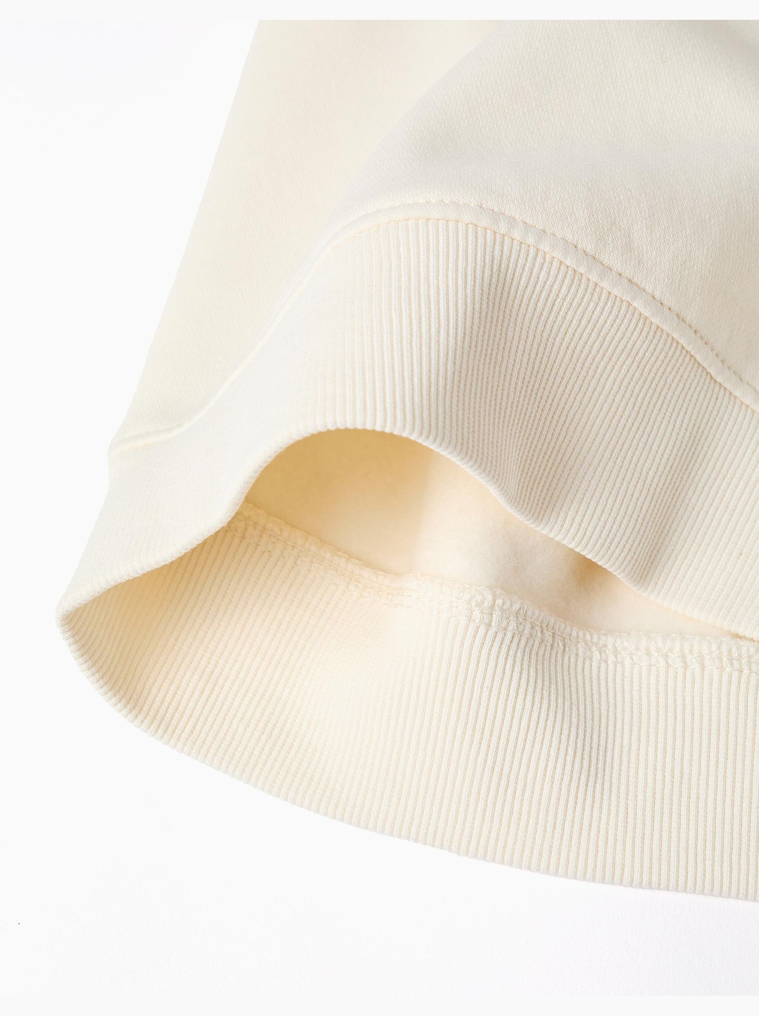 Sweat en coton peigné à capuche avec imprimé - Blanc