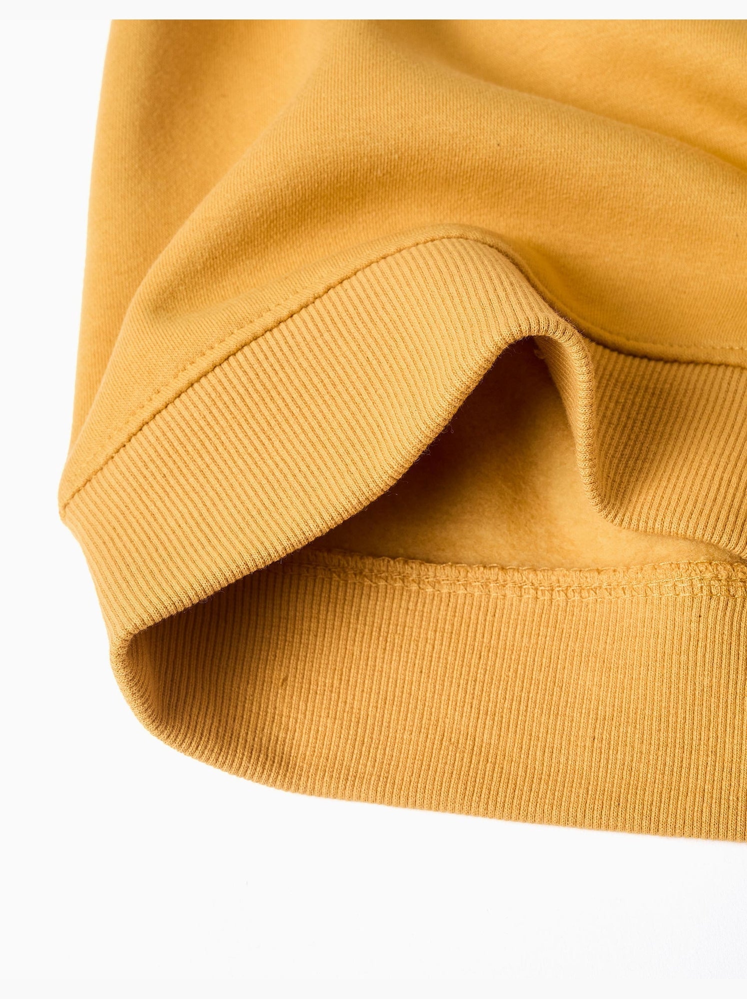 Sweat en coton peigné à capuche avec imprimé - Jaune