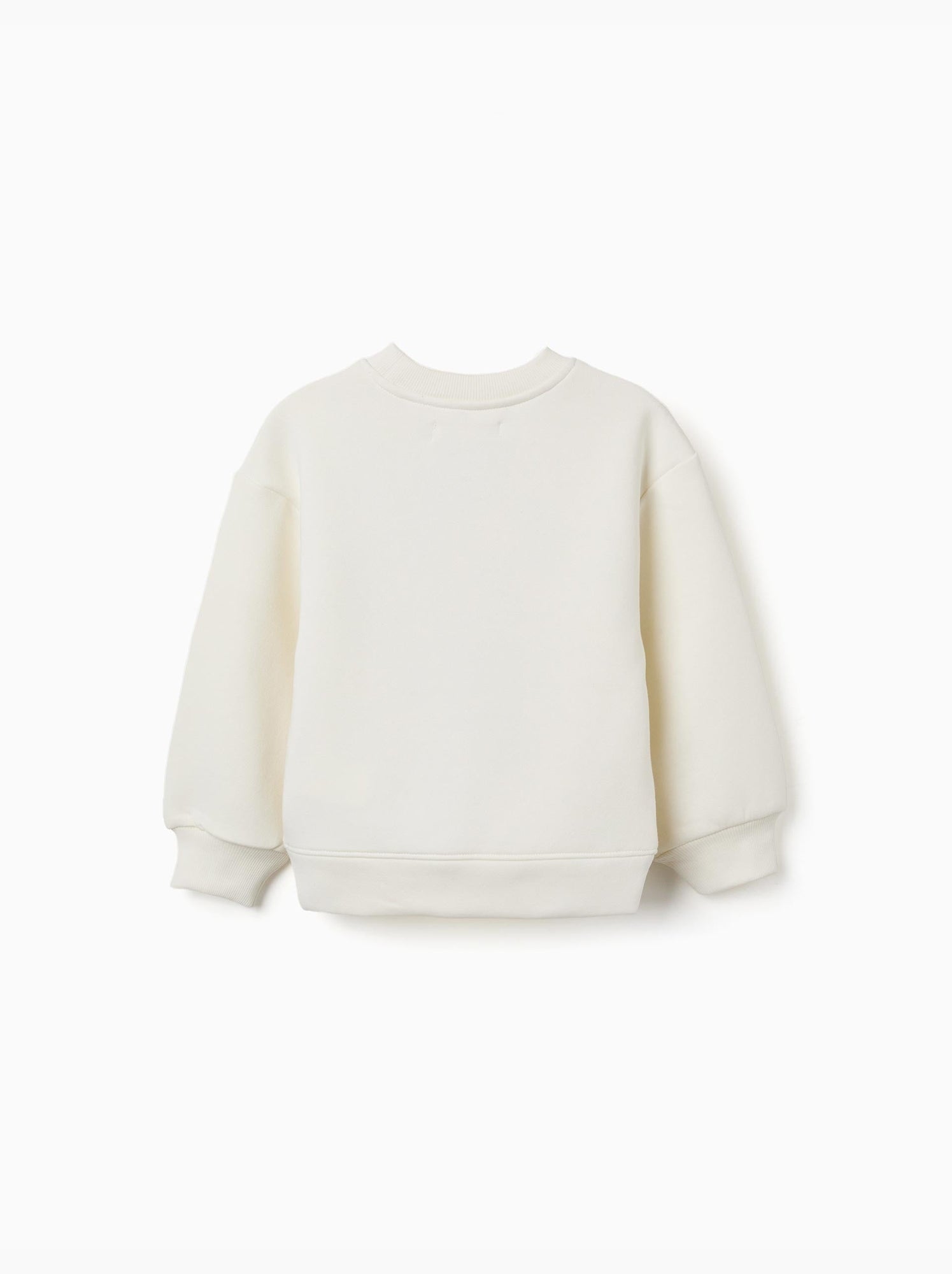 Sweat en coton peigné avec motif art et nature - Blanc