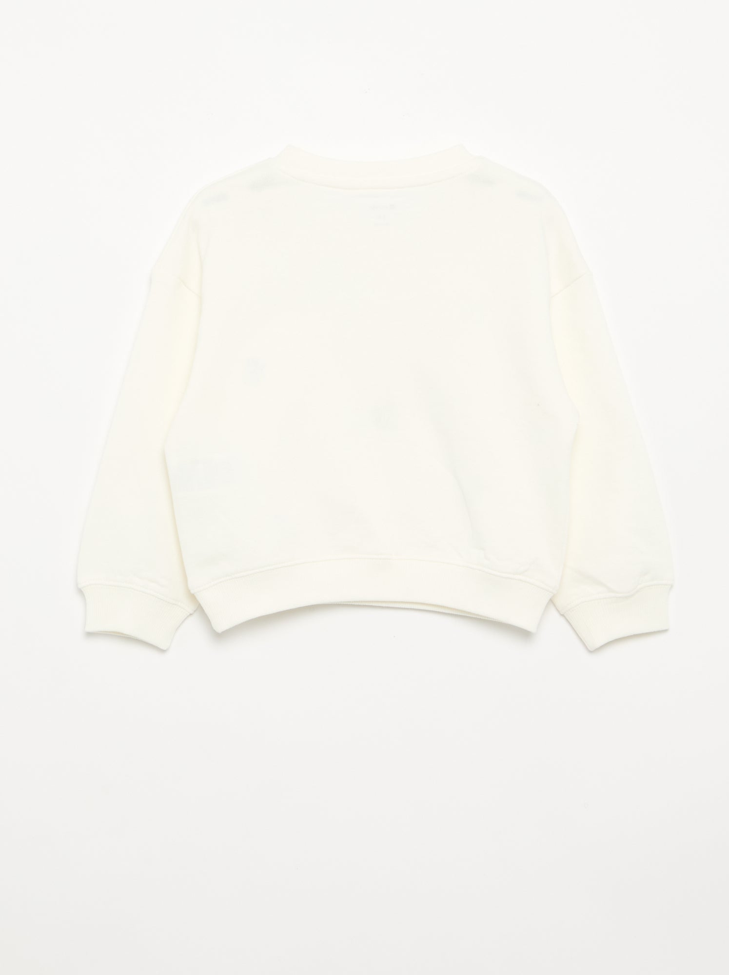 Sweat en French Terry avec broderies - Blanc