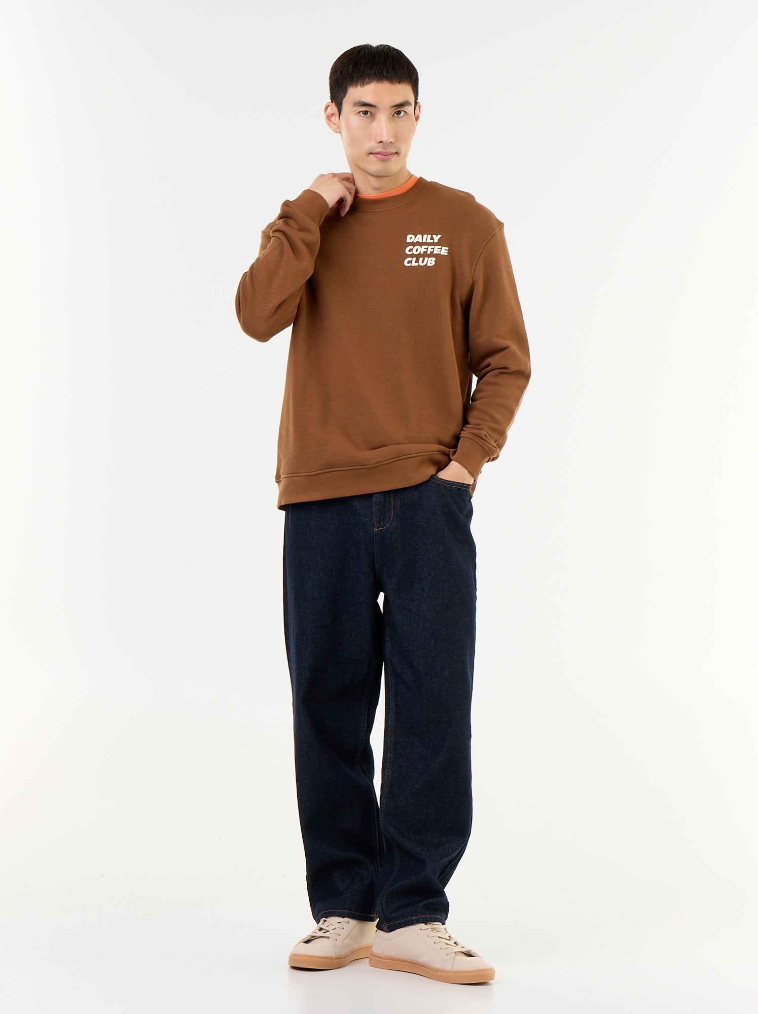 Sweat en French Terry - Marron