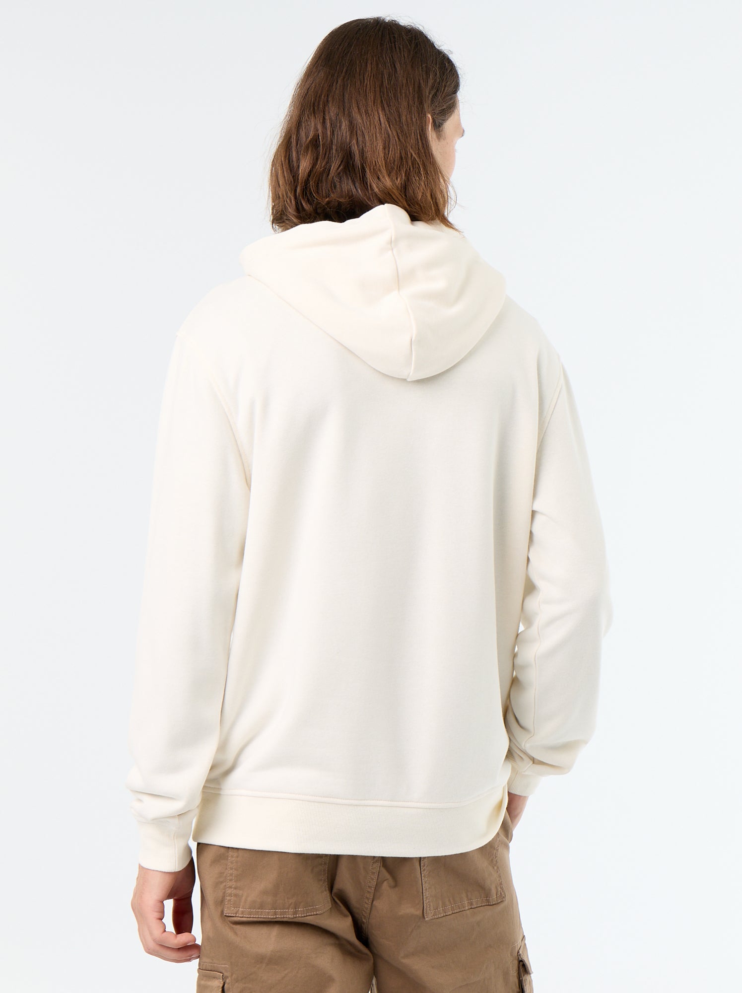 Sweat en molleton à capuche imprimé - Blanc