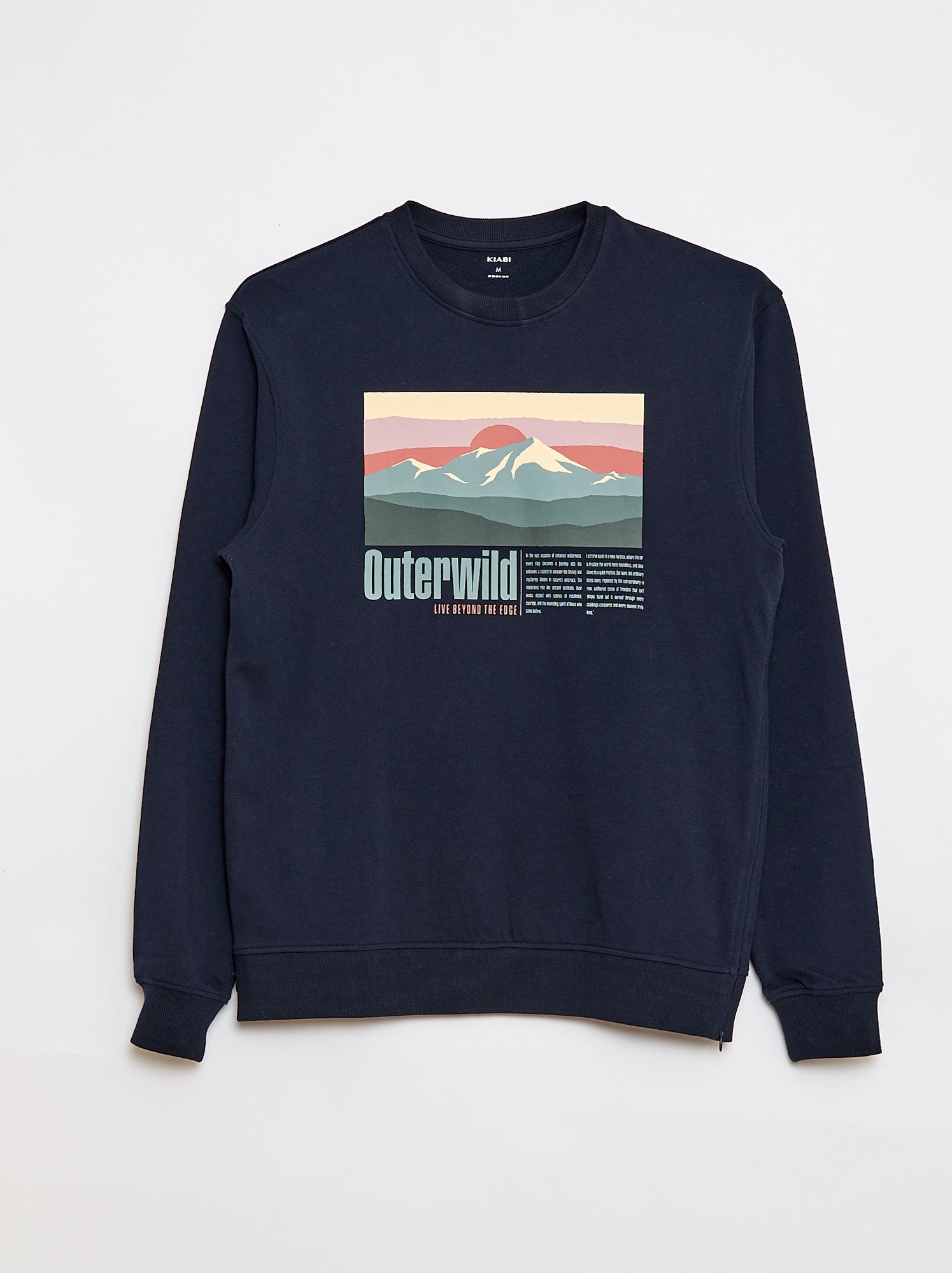 Sweat en molleton avec imprimé -  Facile à enfiler - Bleu