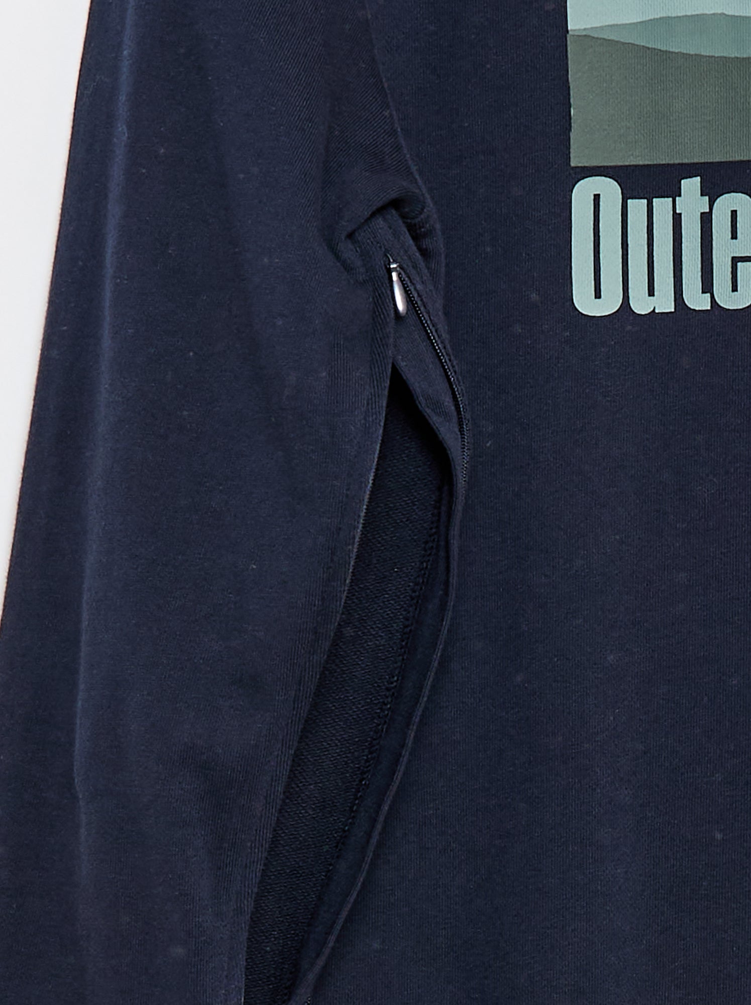 Sweat en molleton avec imprimé -  Facile à enfiler - Bleu